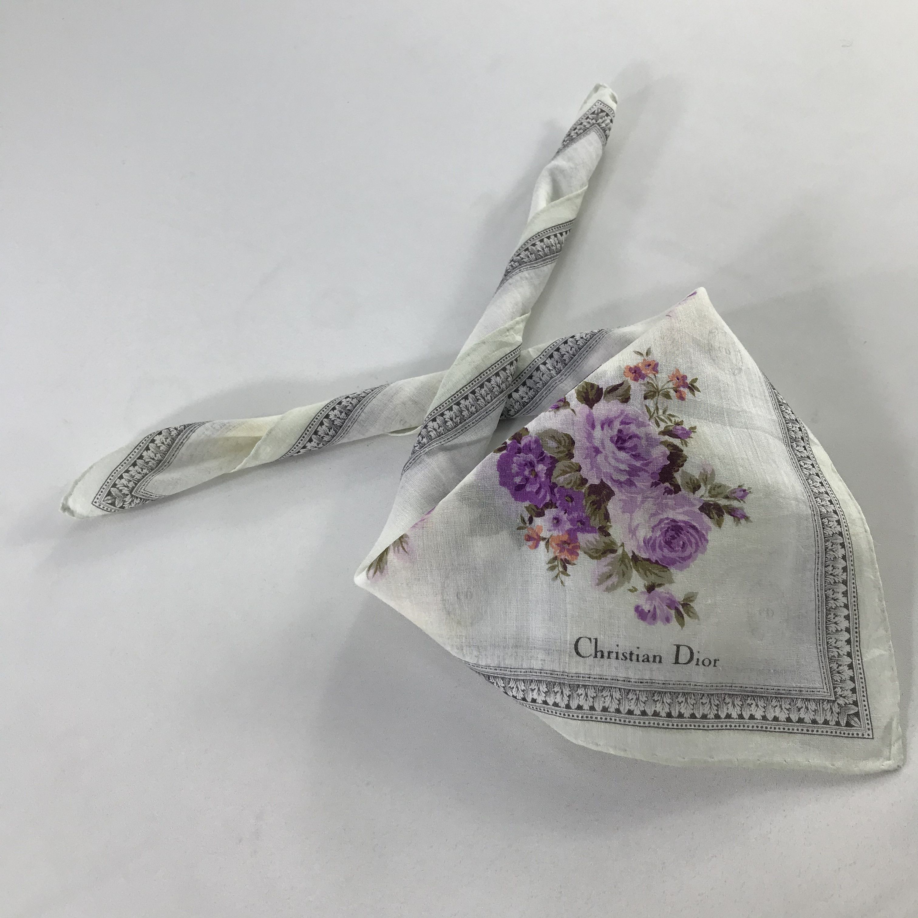 Christian Dior Monsieur × Vintage Christian Dior Bandana / Handkerchief / Neckerchief - S1079 Size ONE SIZE - 4 Thumbnail