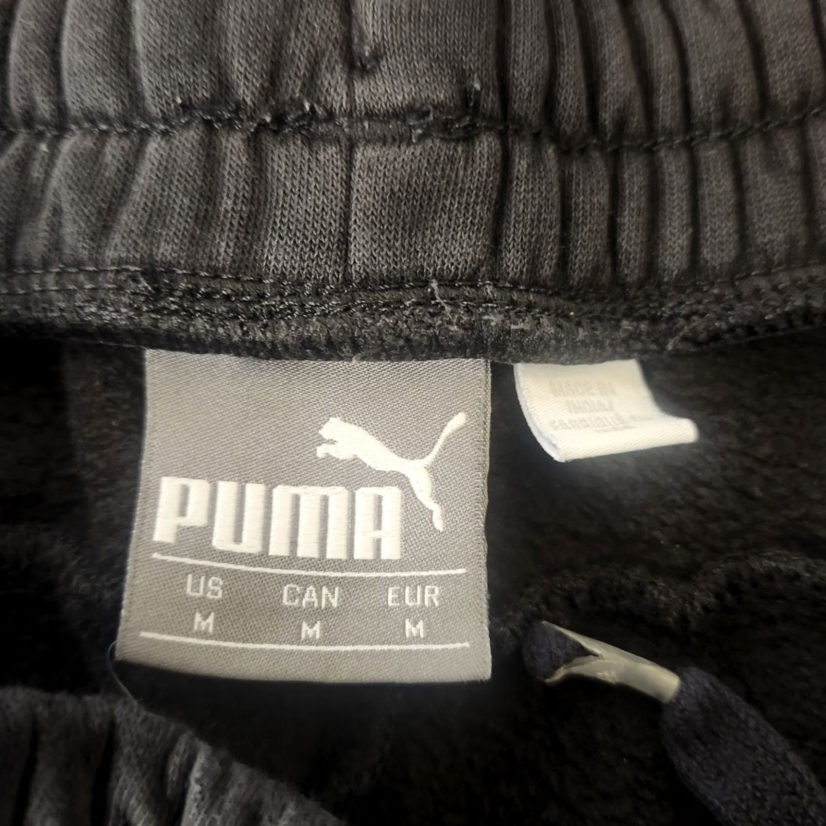 Puma PUMA Jogger Sweatpants Mens Medium Black Logo Athletic Fleece Pants Size US 31 - 6 Thumbnail