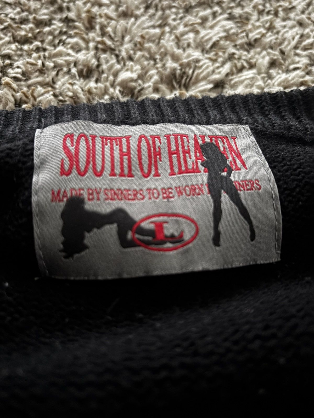 South of Heaven South of Heaven Skull Knit Sweater Black Graphic Crewneck Size US L / EU 52-54 / 3 - 2 Thumbnail
