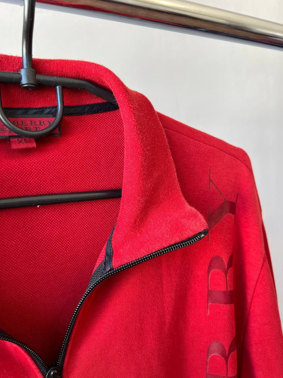 Burberry BURBERRY SPORT RED CASUAL MENS FULL ZIP BIG LOGO SWEATSHIRT Size US XL / EU 56 / 4 - 13 Thumbnail