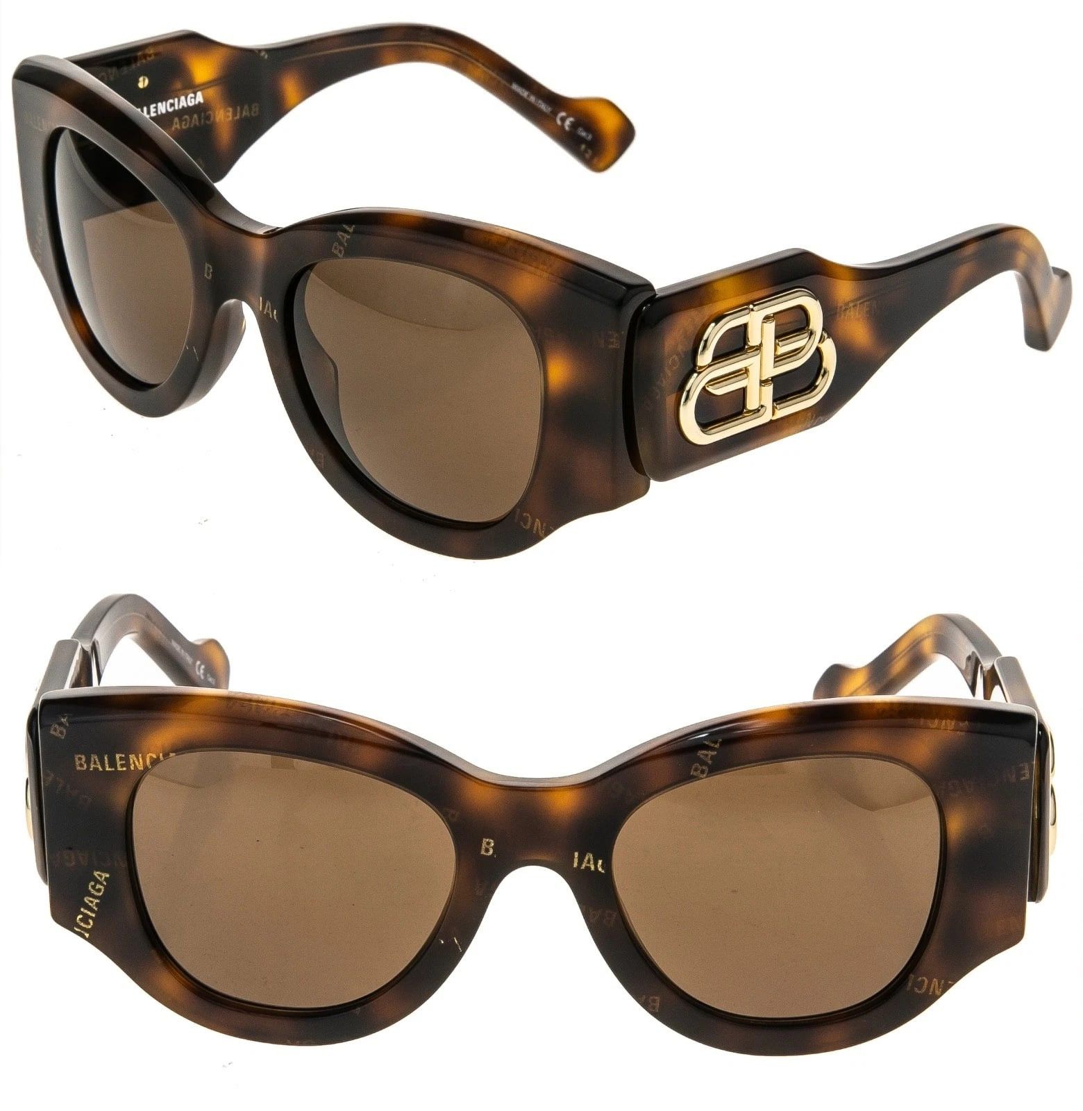 BALENCIAGA BB0070S PARIS CAT 0070 007 Chunky Sunglasses