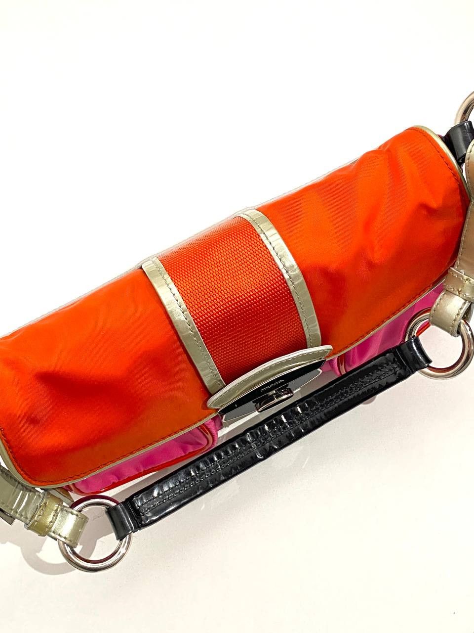 Prada Prada Rosa Pocket Space Logo Shoulder Hand Bag Vintage Y2K Size ONE SIZE - 11 Thumbnail