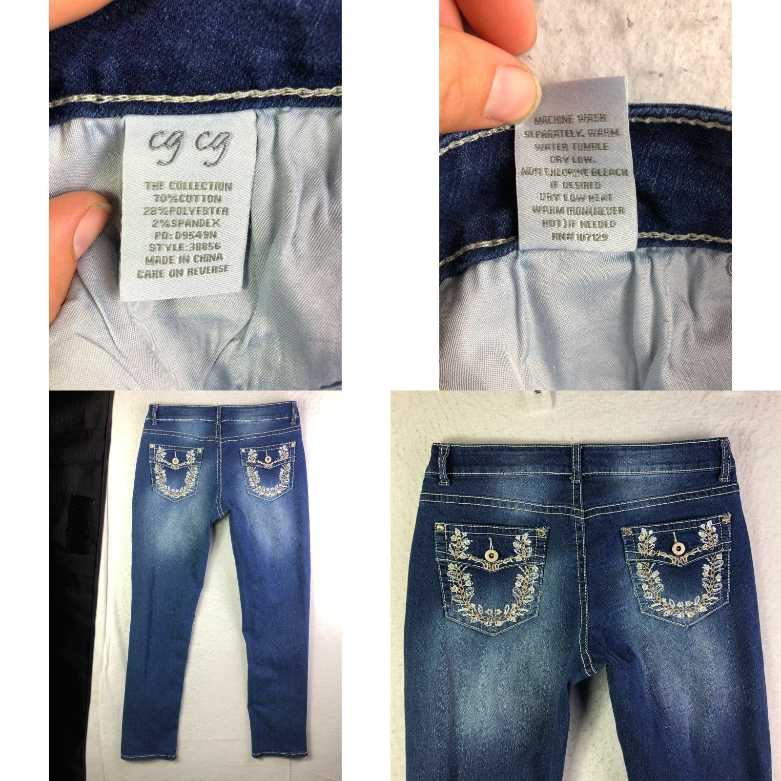 Denime cglcg Jeans Mid Rise Straight Leg Womens Size 6 Blue Denim Jeans Size 28" / US 6 / IT 42 - 8 Thumbnail