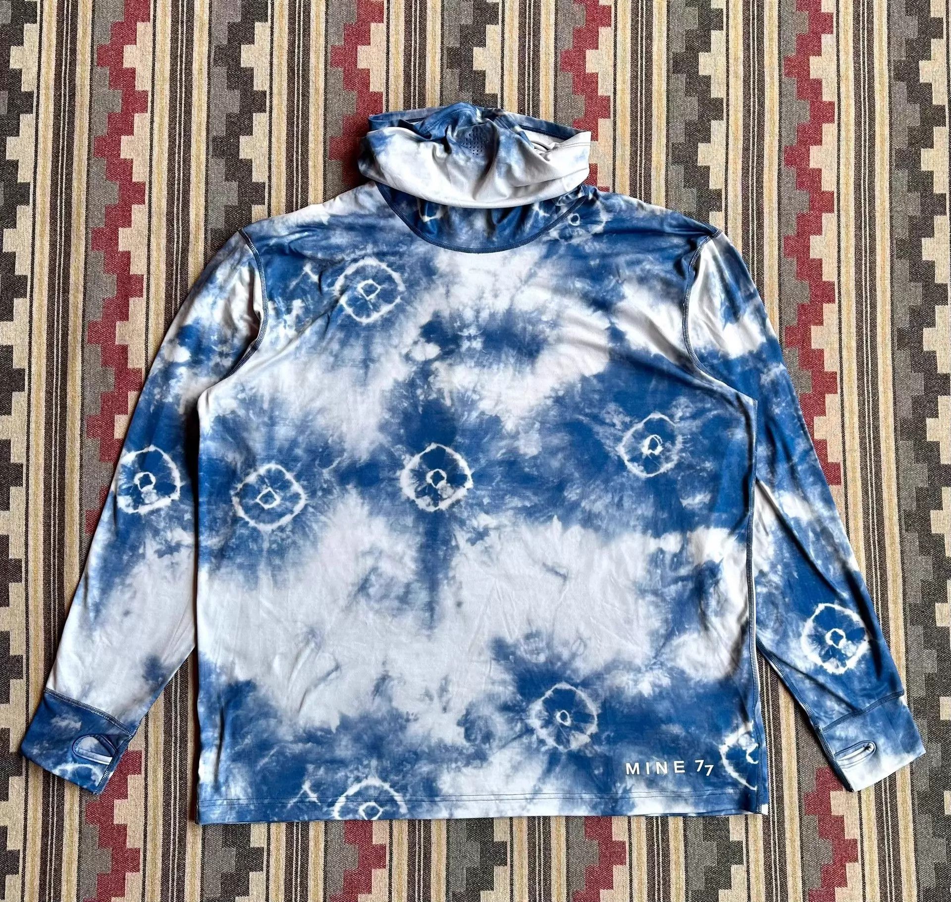 Burton Blue Tie-Dye Long Sleeve Hoodie Size US XXL / EU 58 / 5 - 1 Thumbnail
