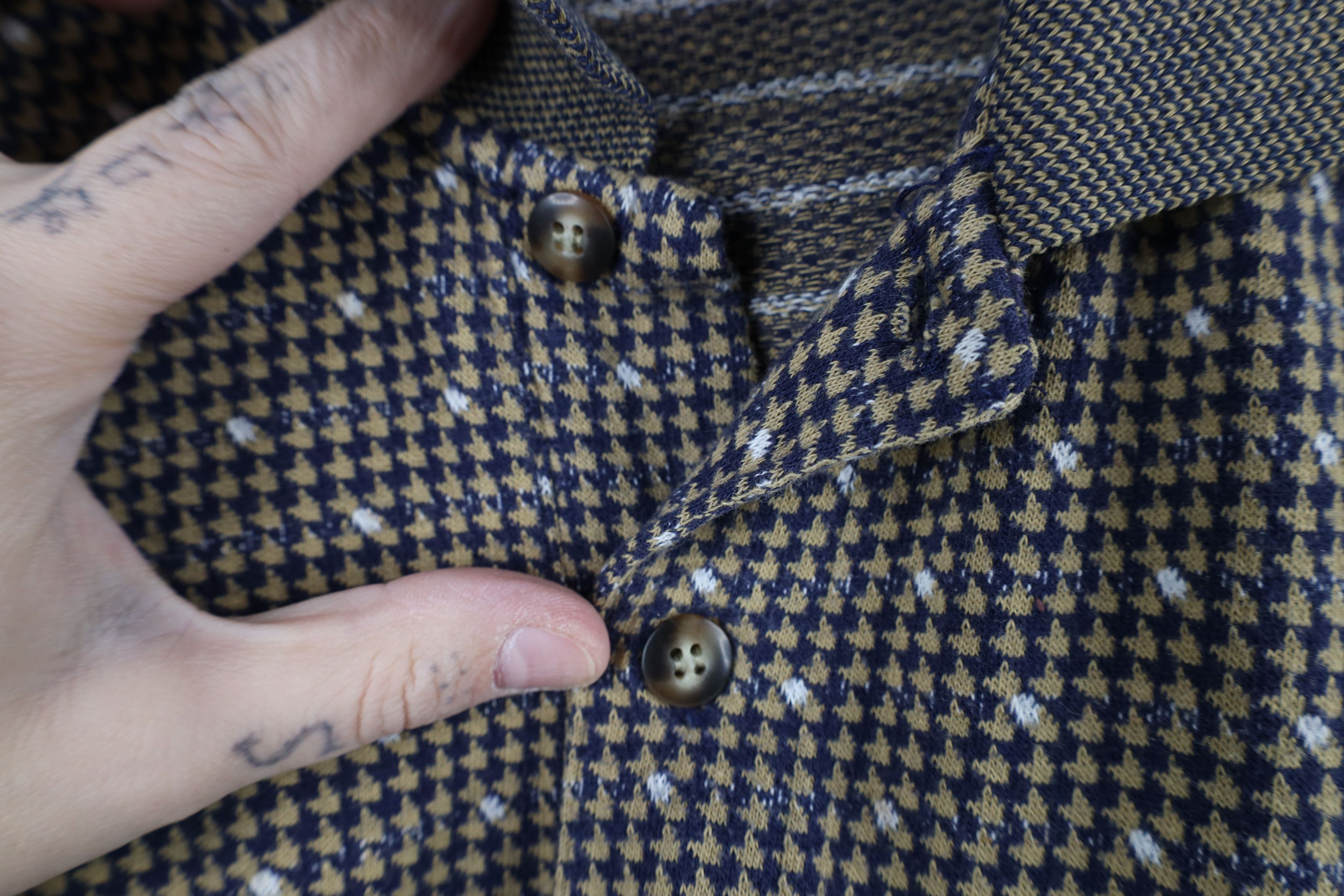 Vintage Vintage 90s Streetwear Houndstooth Collared Golf Polo Shirt Size US XL / EU 56 / 4 - 4 Thumbnail