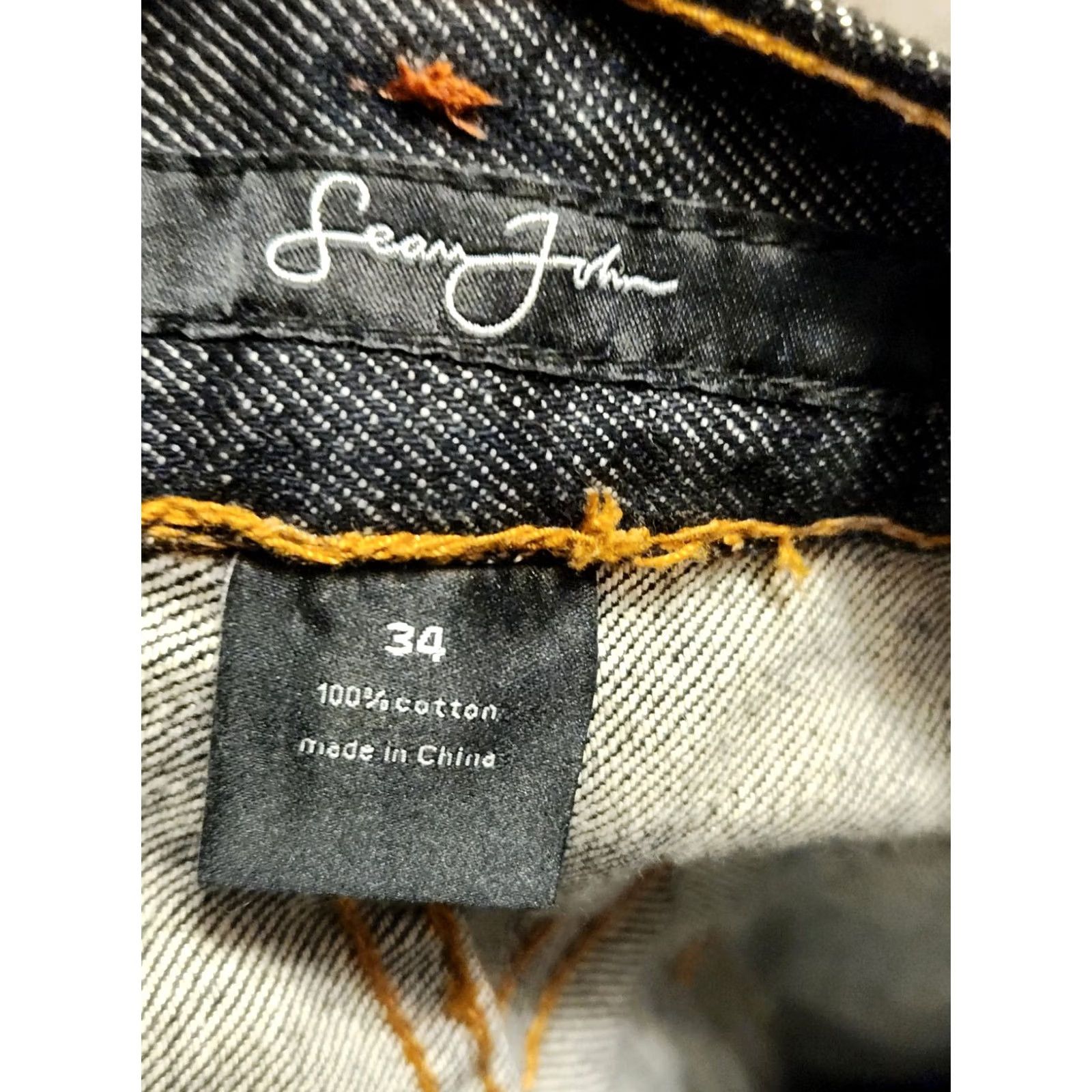 Sean John VINTAGE Sean John Jeans Mens 34x33 Black Baggy Wide-Leg Hip Hop Grunge Y2K 90s Cyber Size US 34 / EU 50 - 3 Thumbnail