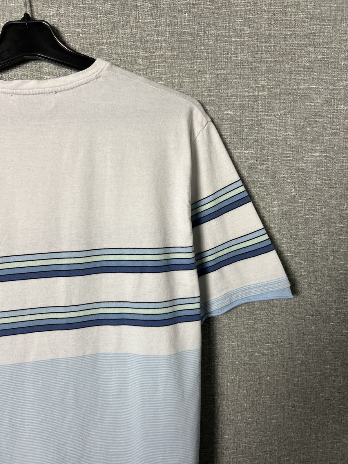 Vintage × Yves Saint Laurent Rare Yves Saint Laurent Striped Tee Embroidered Small Logo Size US M / EU 48-50 / 2 - 16 Thumbnail