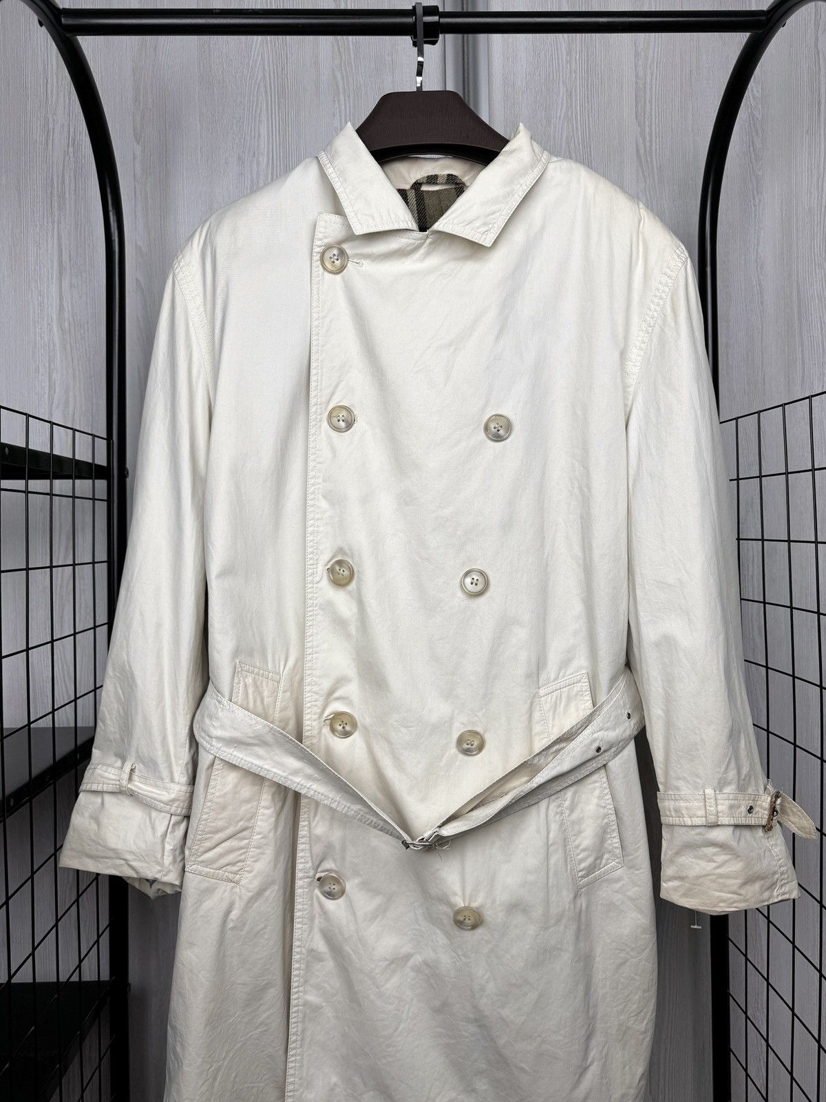 Lanvin Lanvin Boutique vintage double-breasted trench coat check 48 Size US M / EU 48-50 / 2 - 8 Thumbnail