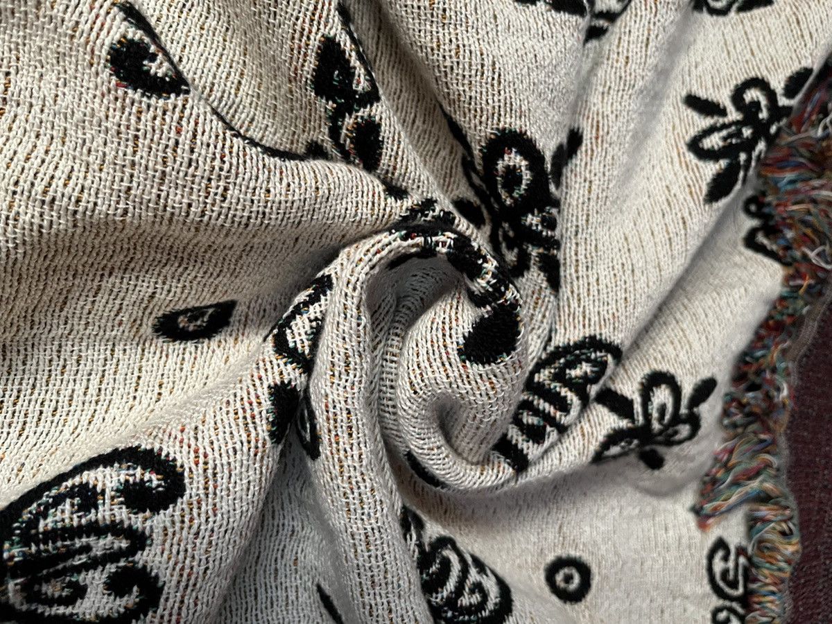 Handmade Giant Bandana Blanket (Black & Cream) Size ONE SIZE - 7 Thumbnail