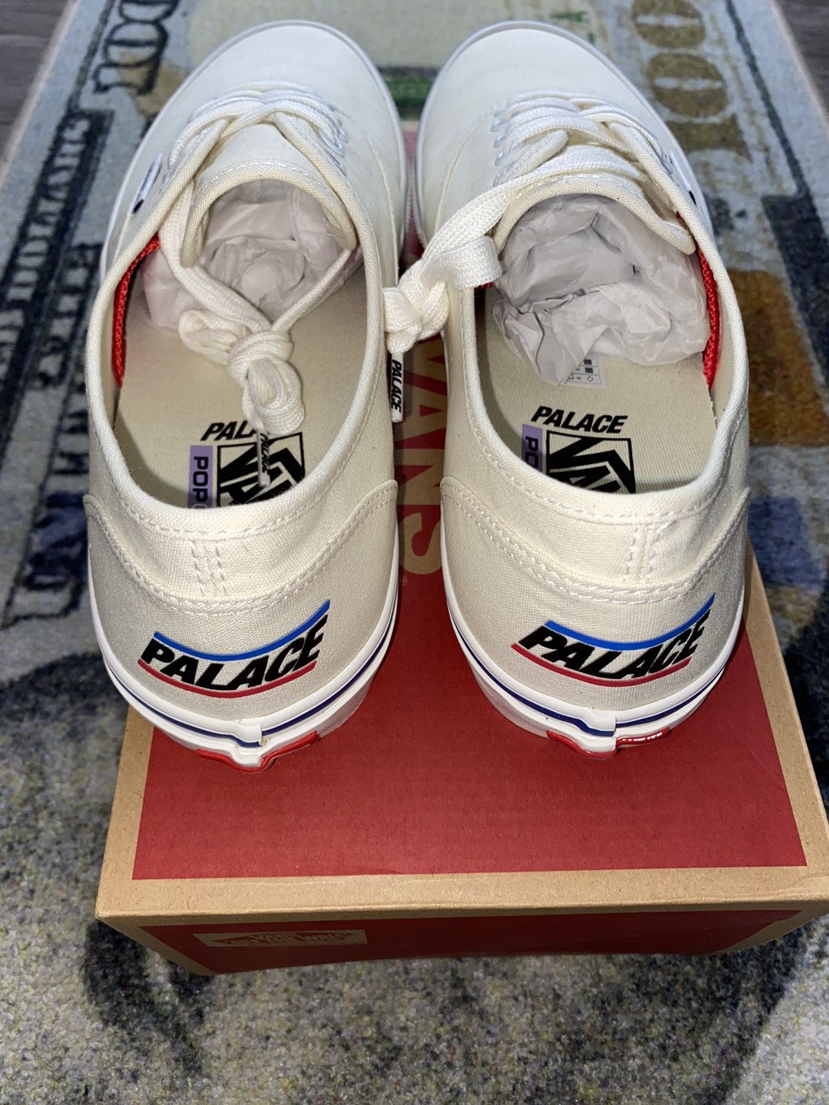 Palace Palace Vans Skate Authentic Classic White Size US 11 / EU 44 - 2 Thumbnail