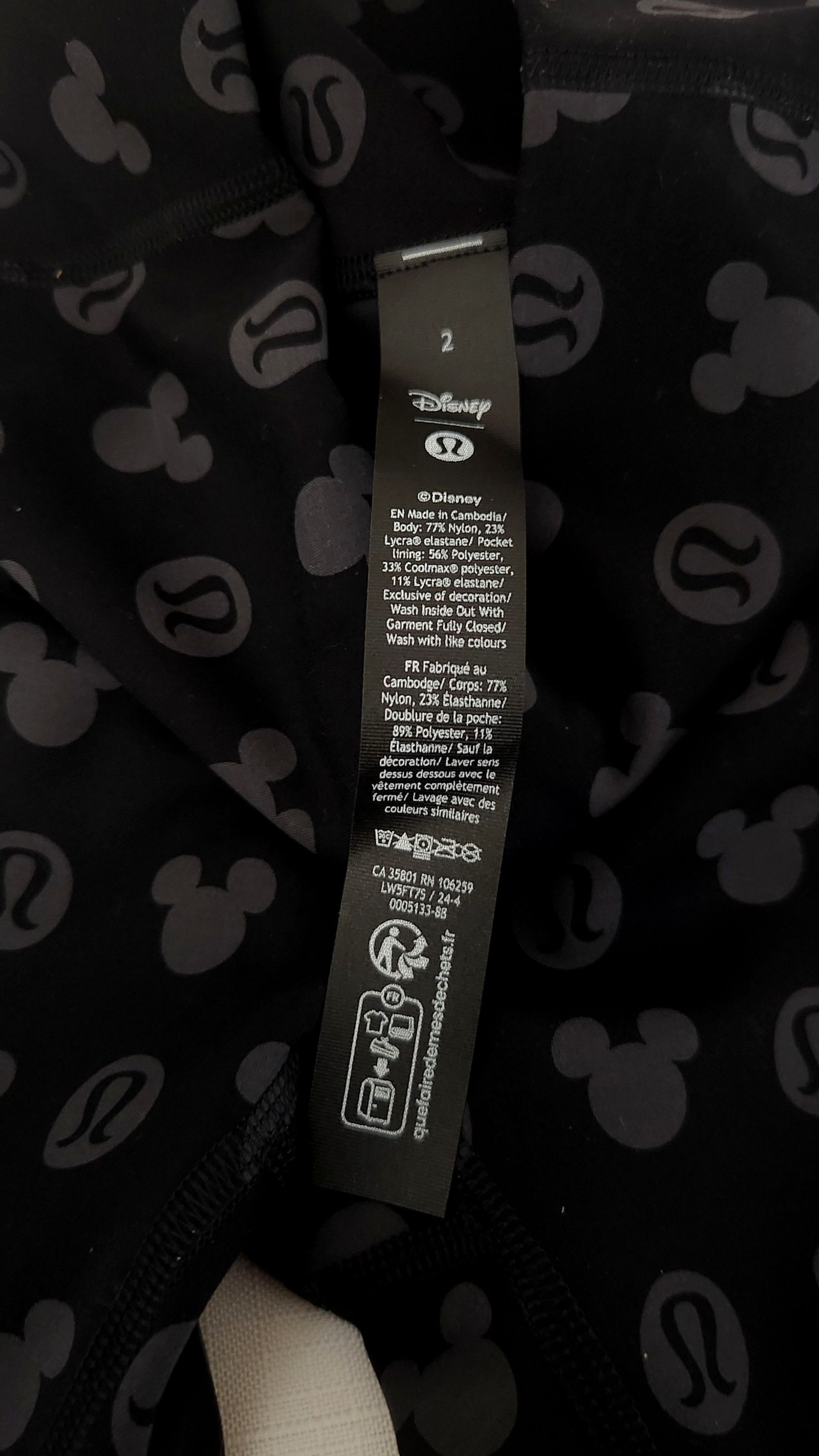Disney × Lululemon DISNEY X LULULEMON Wunder Train 25" HR Tight SZ 2 Classic Size 26" / US 2 / IT 38 - 6 Thumbnail