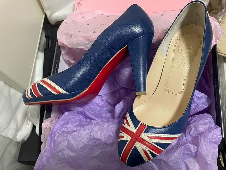 Vivienne Westwood Vivienne Westwood Union Jack Patchwork Cowhide High Heels Size US 5.5 / IT 35.5 - 5 Thumbnail