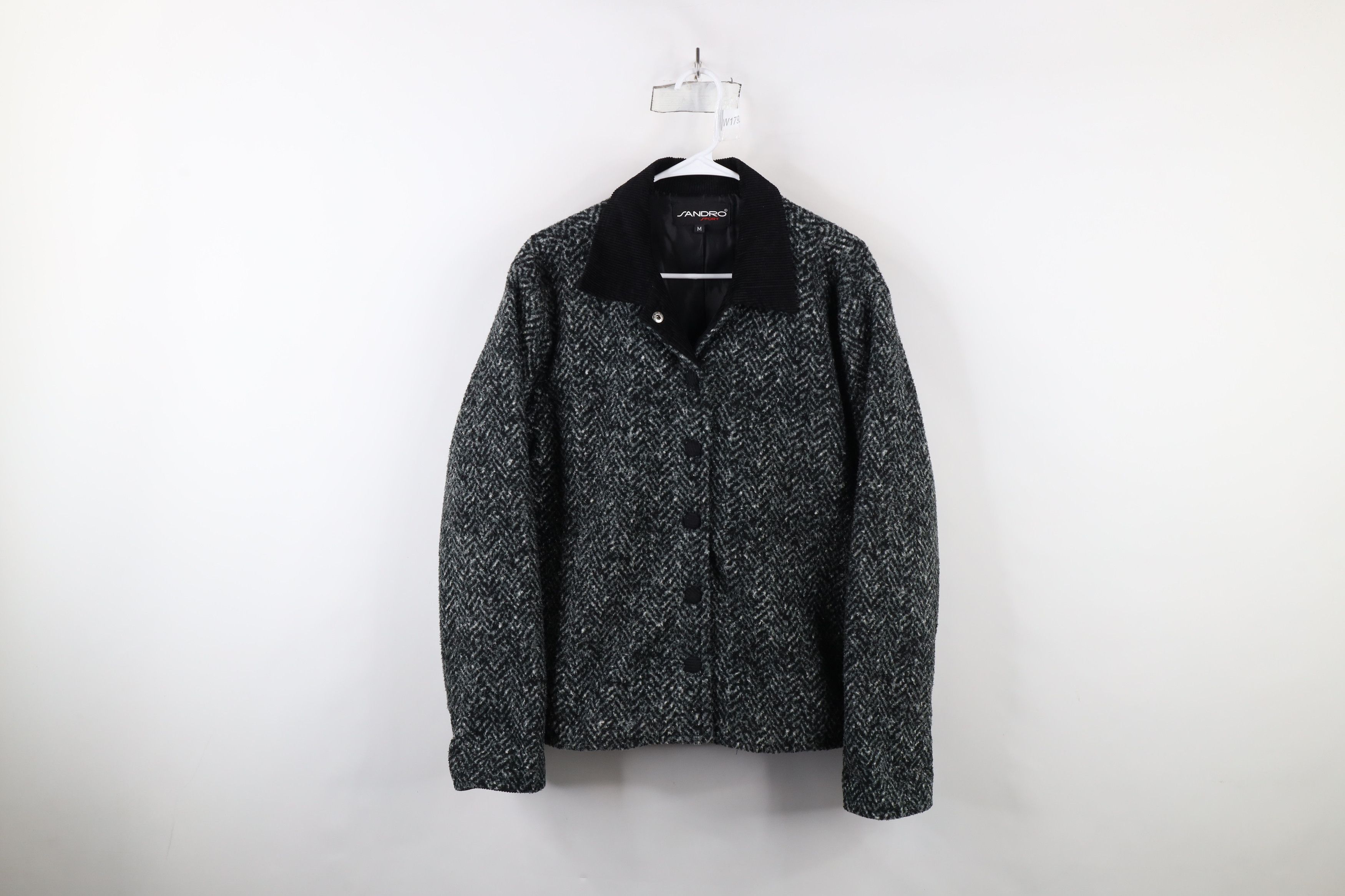 Vintage Vintage 90s Streetwear Collar Herringbone Button Jacket Size M / US 6-8 / IT 42-44 - 1 Thumbnail