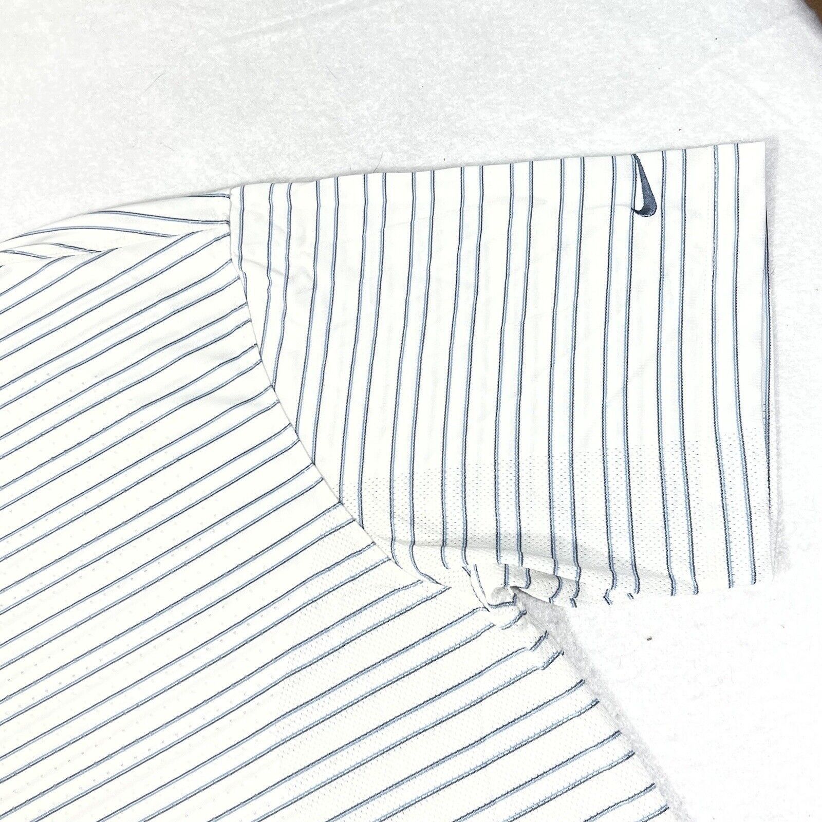 Nike Nike Golf Dri Fit Short Sleeve Athletic Polo White Striped Size US XL / EU 56 / 4 - 4 Thumbnail