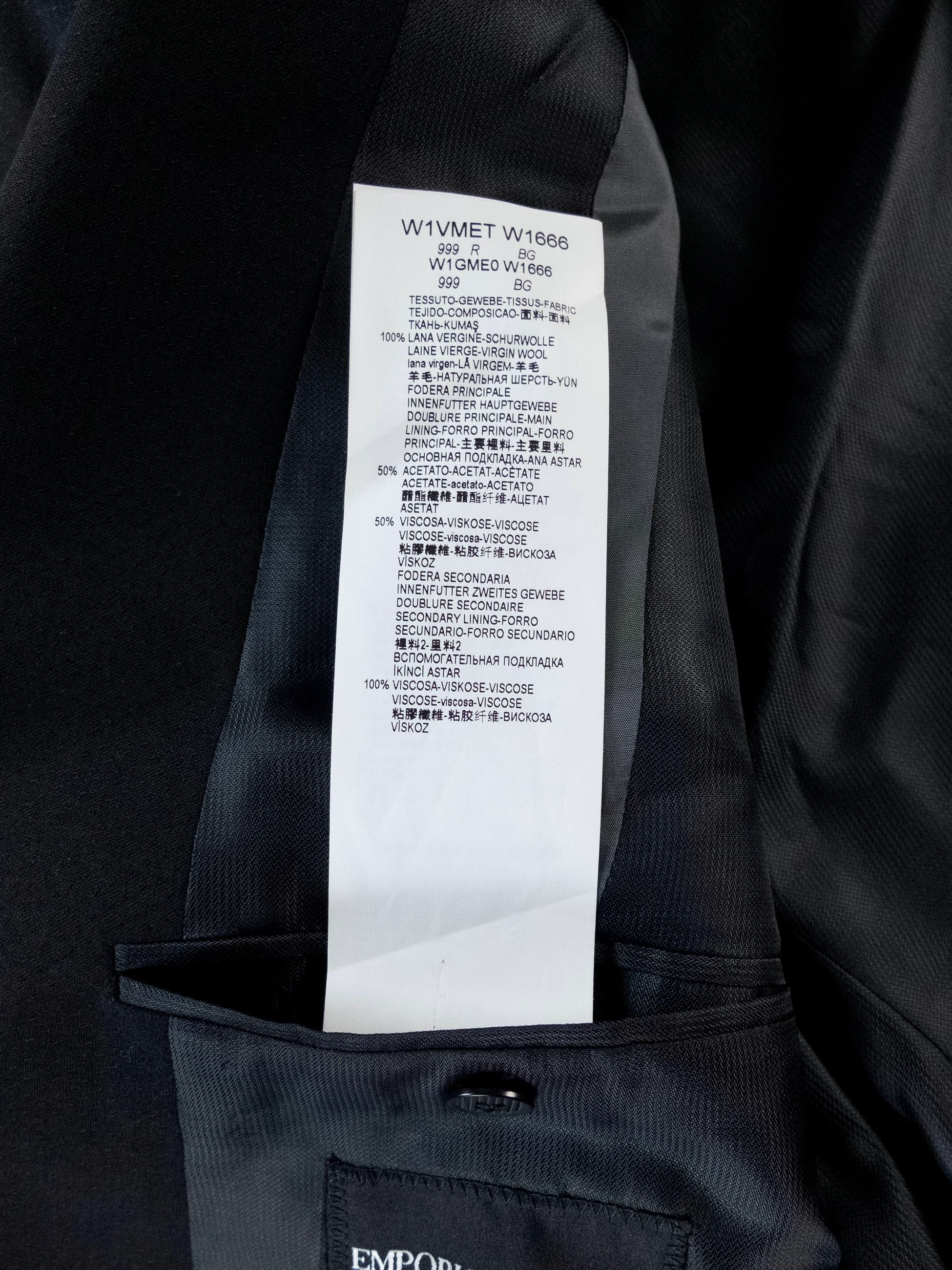 Emporio Armani EMPORIO ARMANI M-line dark blue wool suit Size 42 US / 52 IT Size 42R - 12 Thumbnail