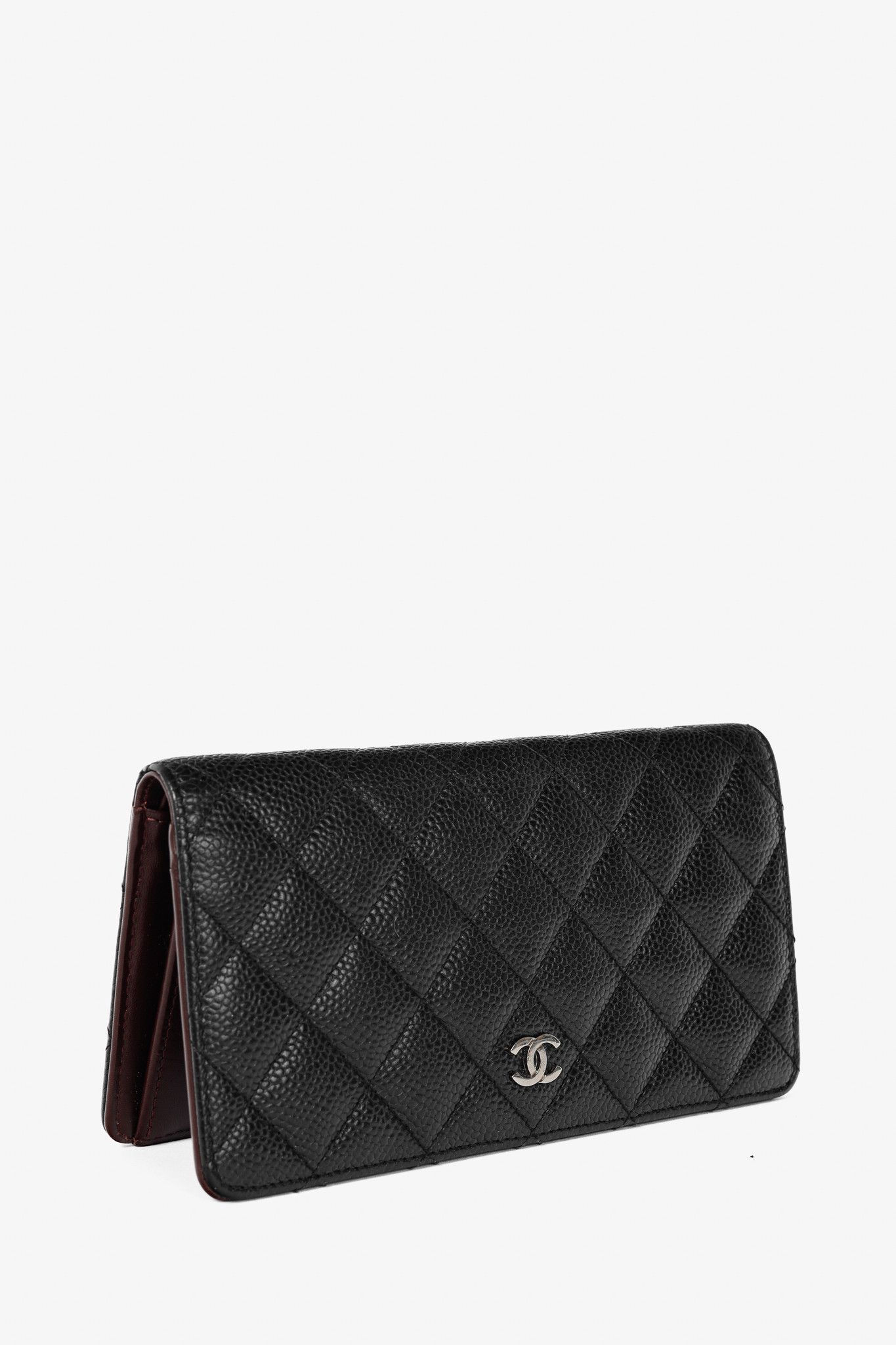 Chanel Chanel Black Caviar Leather Quited L-Yen Wallet Size ONE SIZE - 2 Thumbnail