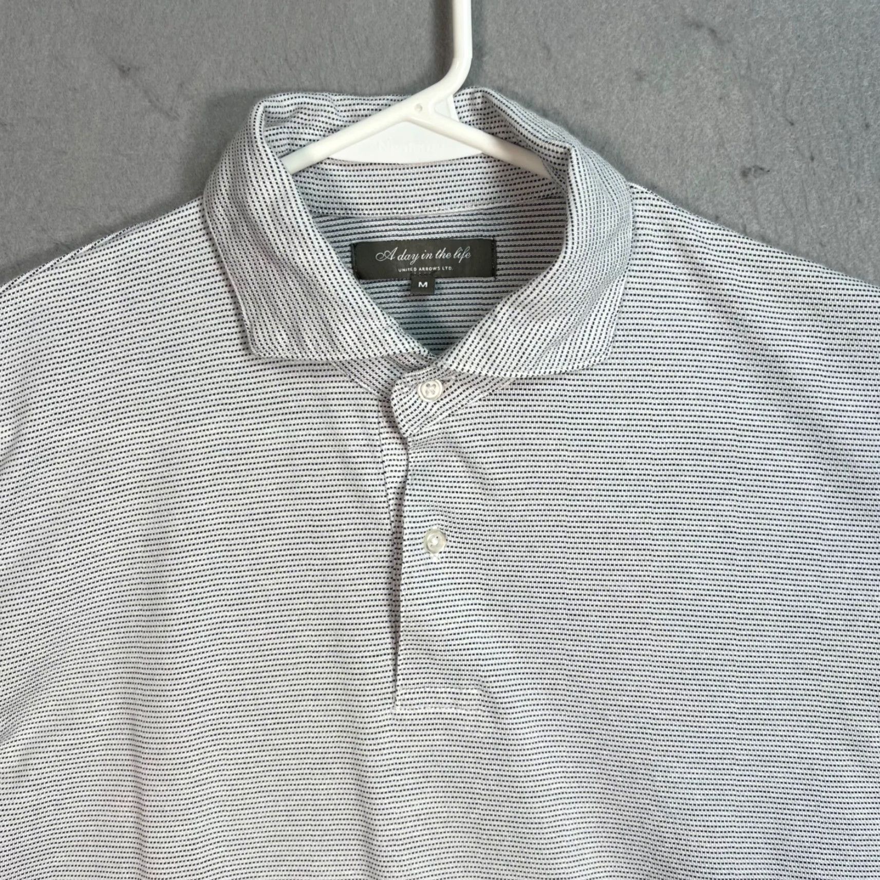United Arrows United Arrows Gray Striped Polo Shirt Mens Medium Short Sleeve Casual Size US M / EU 48-50 / 2 - 5 Thumbnail