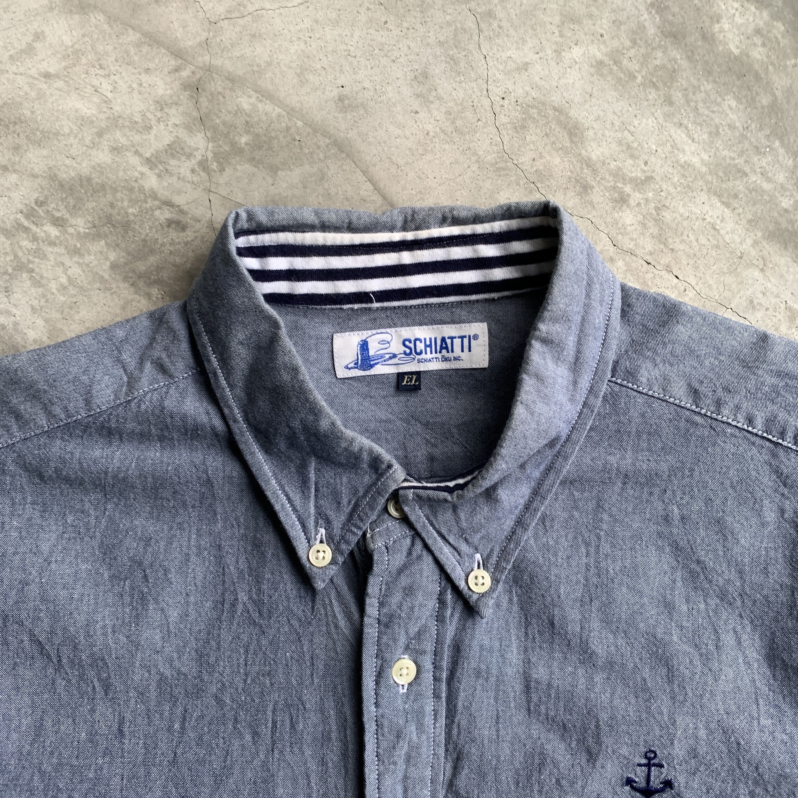 Japanese Brand × Vintage Schiatti Oku inc. Chambray Shirt Button down Size US M / EU 48-50 / 2 - 5 Thumbnail