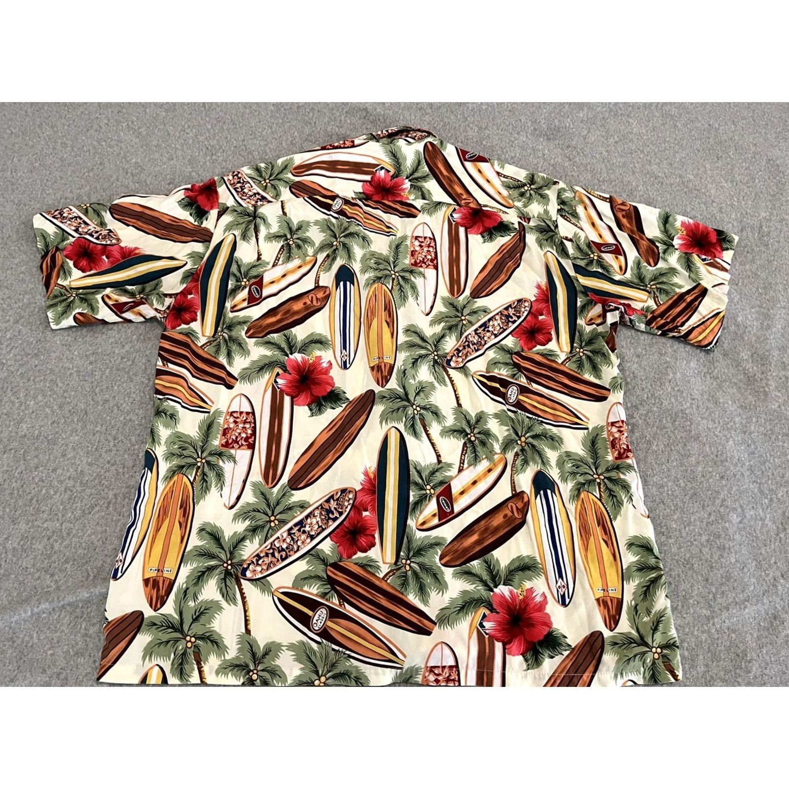 Hilo Hattie Hilo Hattie Hawaiian Shirt Mens XL Button-Up Short Sleeve Rayon Multicolor Floral Surf Surfing Surf Boards Front Size US XL / EU 56 / 4 - 4 Thumbnail