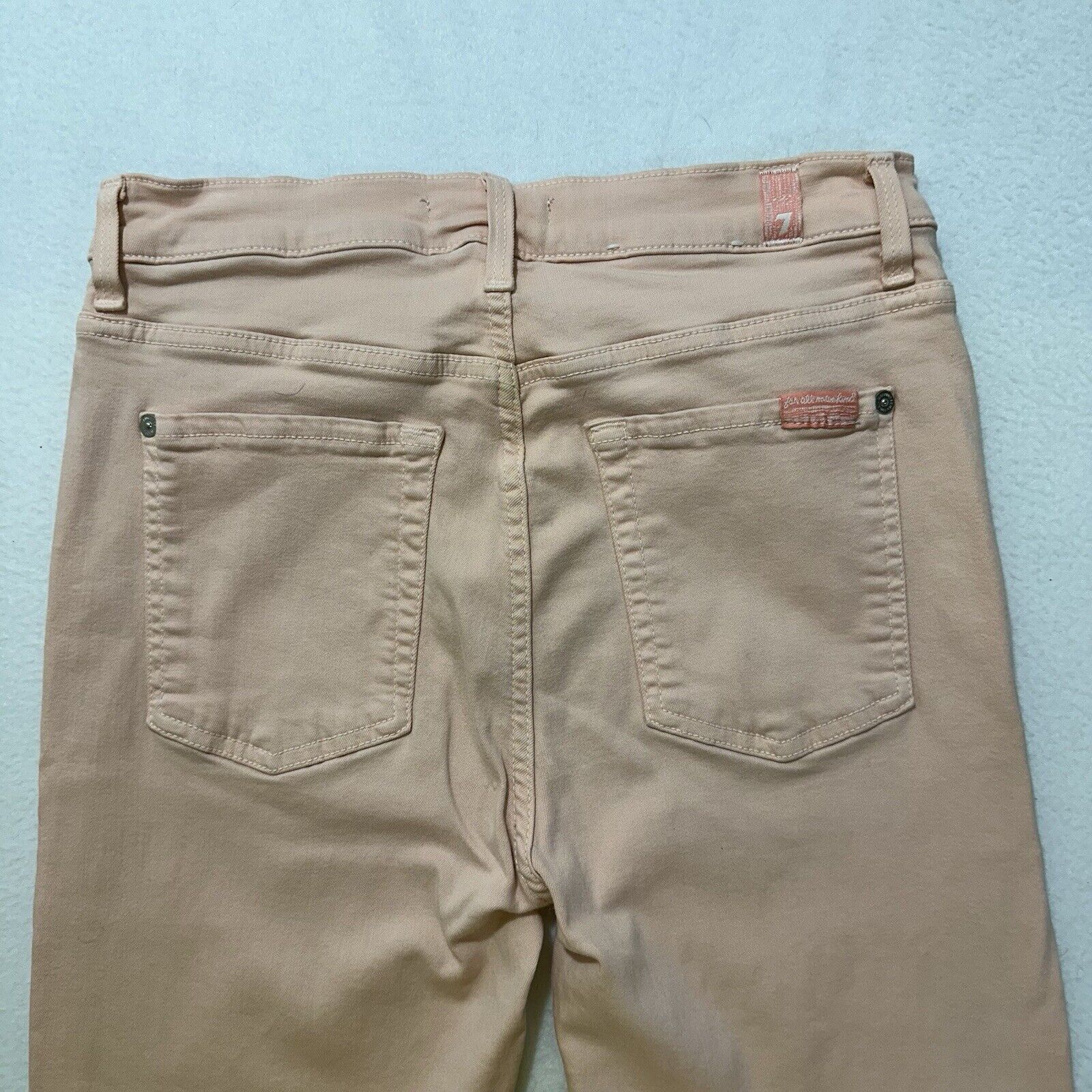 7 For All Mankind 7 For All Mankind 29 Peach Light Pink Skinny Jeans Mid Rise Size 28" / US 6 / IT 42 - 8 Thumbnail