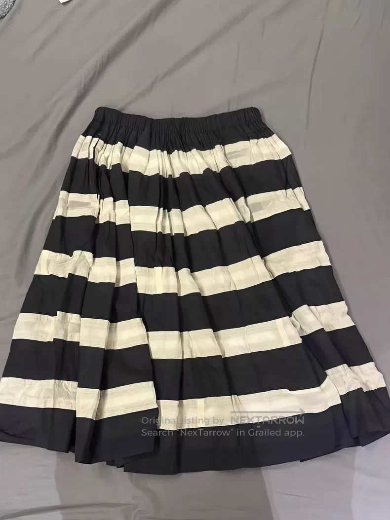 Comme des Garcons Comme Des Garcons size S Navy and White Striped Patchwork S Size 22" - 1 Thumbnail