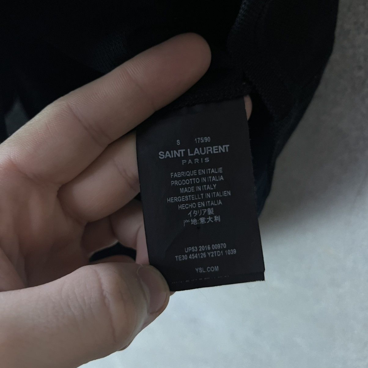 Saint Laurent Paris Vintage Saint Lauren polo t-shirt Black Size US S / EU 44-46 / 1 - 8 Thumbnail