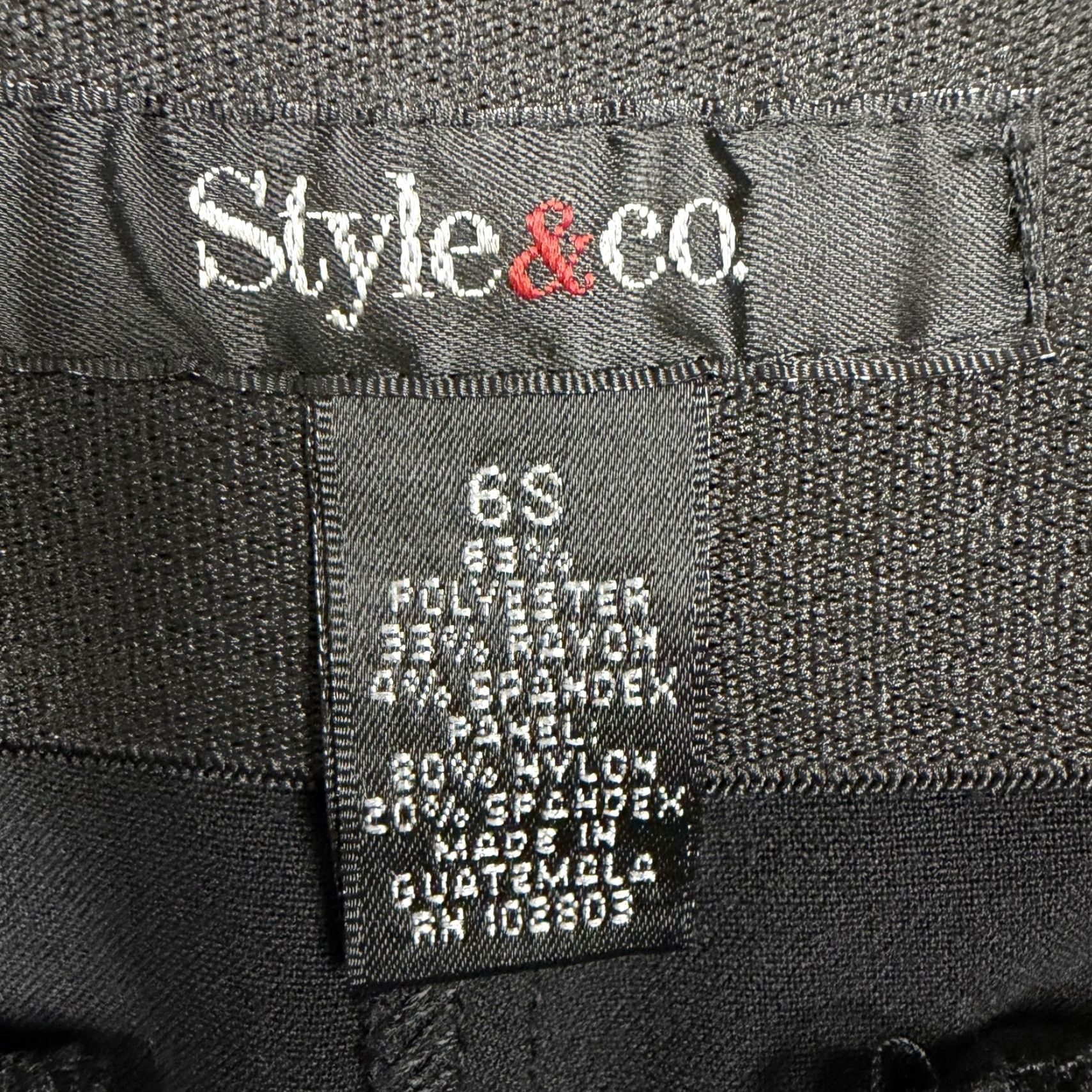 Vintage Style&co Dress Pants Womens 6S Black Ponte Straight Front Pockets Pull On 32x28.5 Office Casual Formal Mid Rise 8.5-10.5 in Womens Size 28" / US 6 / IT 42 - 6 Thumbnail