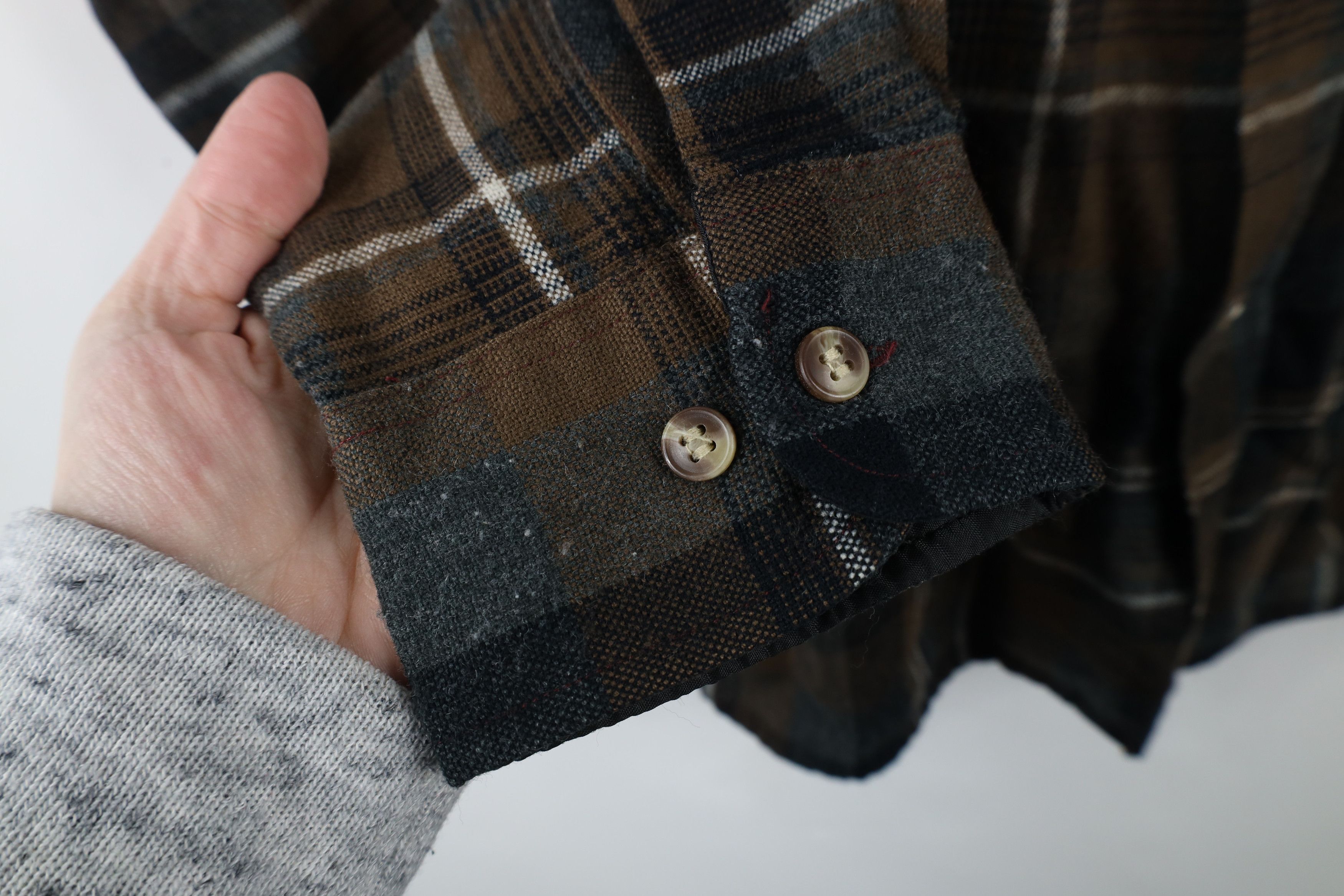 Vintage Vintage 90s Streetwear Collared Button Shirt Brown Plaid Size US M / EU 48-50 / 2 - 4 Thumbnail