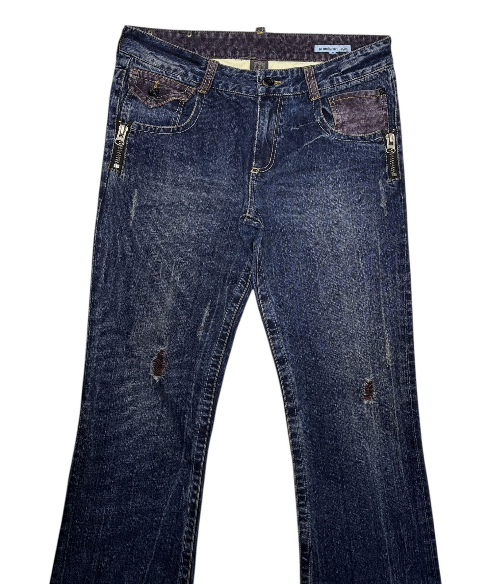 semanticdesign PREMIUM VINTAGE by SEMANTIC DESIGN FLARE JEANS BOOTCUT DENIM Size US 33 - 3 Thumbnail