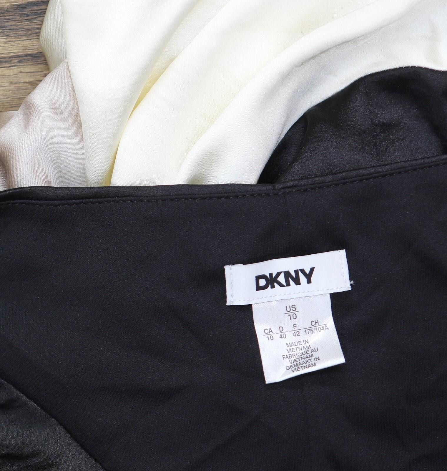 DKNY Dkny Colorblocked Slip Dress Black / Cloud / Eggshell 10 Size L / US 10 / IT 46 - 3 Thumbnail