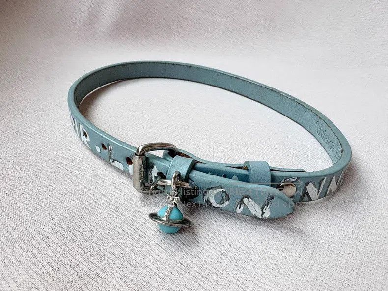 Vivienne Westwood Vivienne Westwood Blue graffiti Saturn Chocker collar Size ONE SIZE - 1 Thumbnail