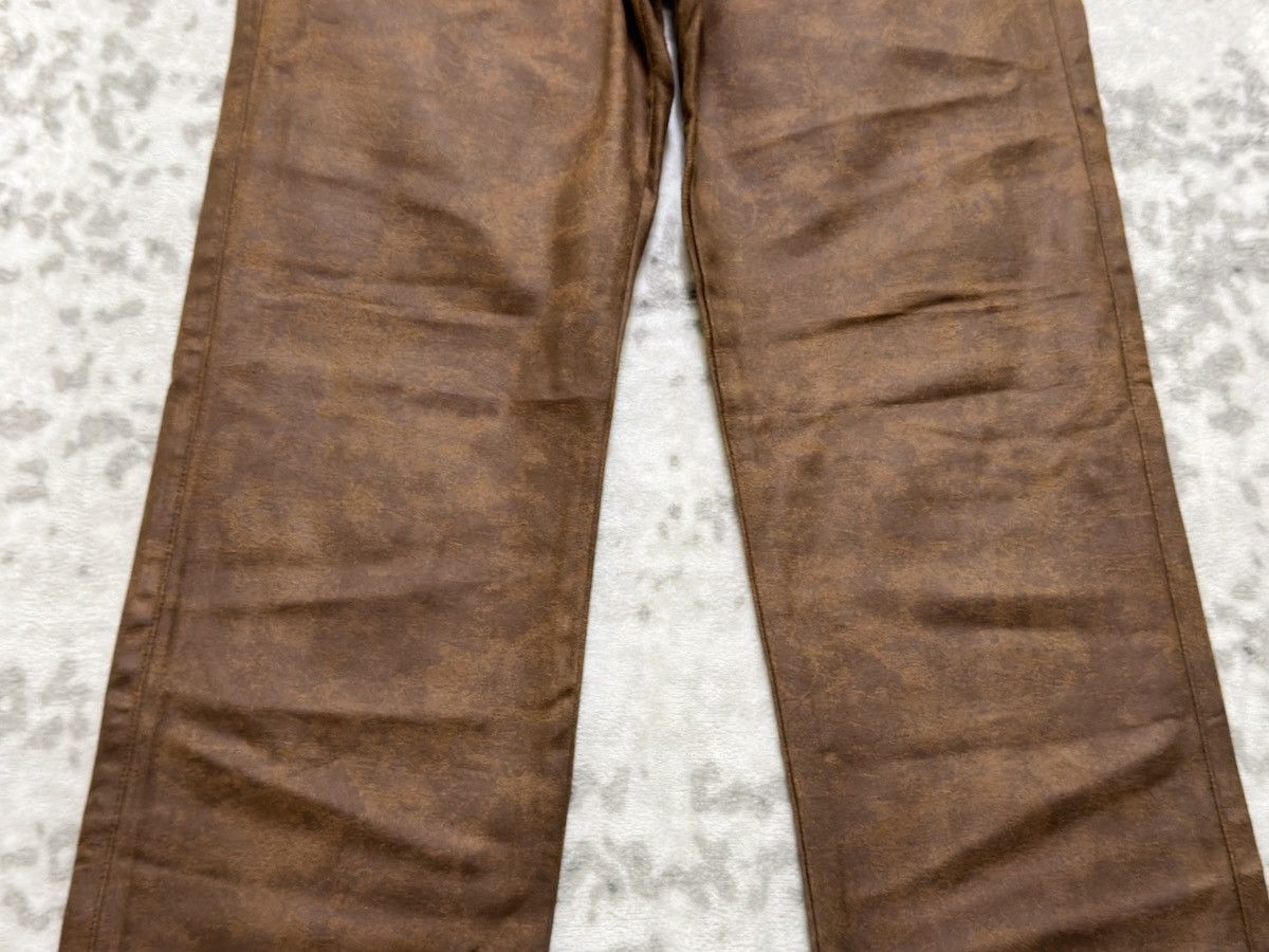 Vintage Mens Melrose Ricky Waxed Jeans Leather Look Straight Denim Size US 28 / EU 44 - 6 Thumbnail