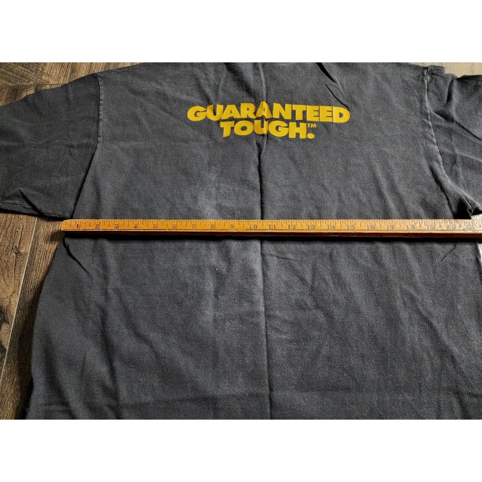 Hanes VINTAGE Hanes T-Shirt Dewalt Tools Guaranteed Tough Double-Sided Black XL Mens Shirt Size US XL / EU 56 / 4 - 2 Thumbnail