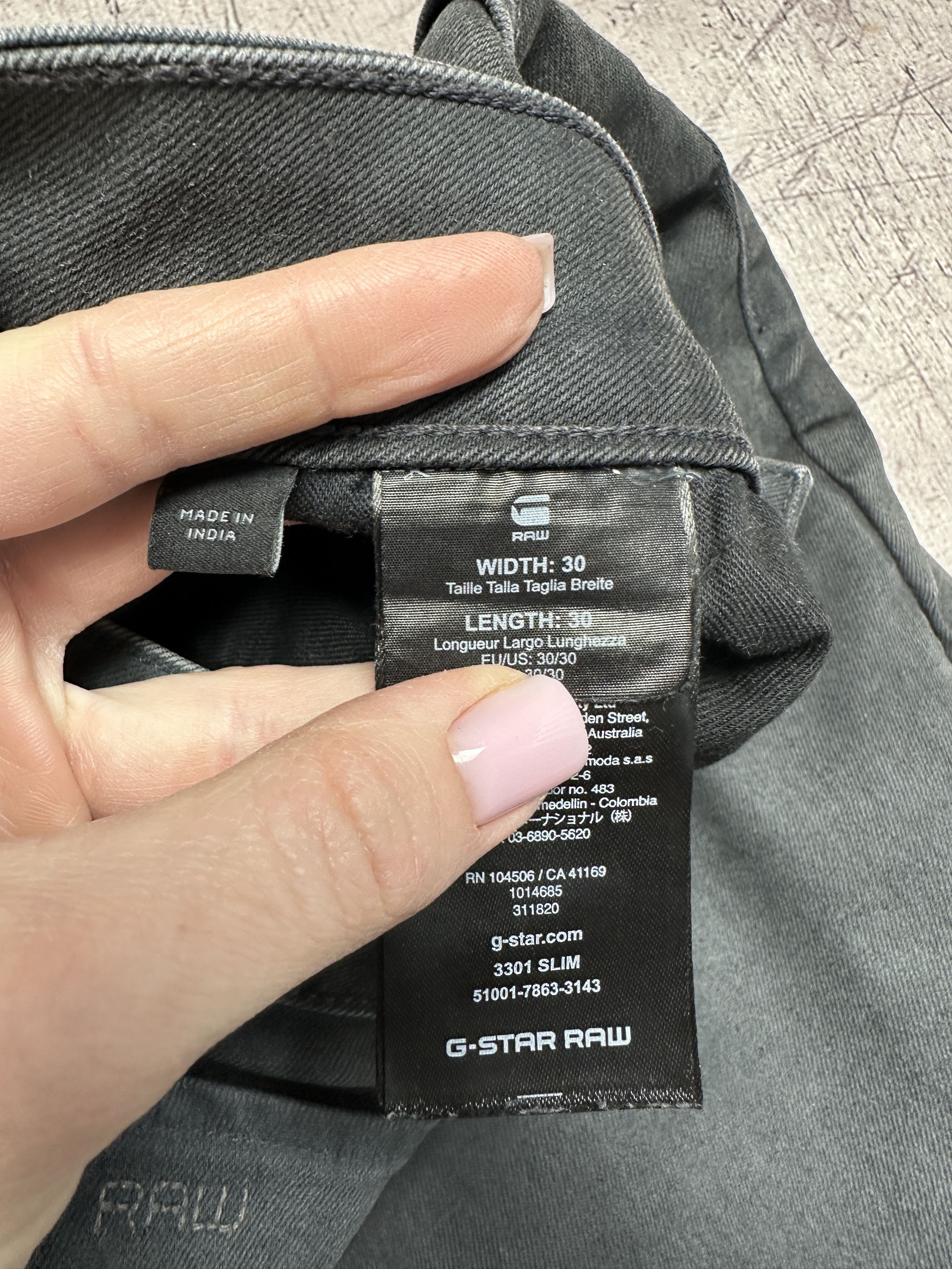 G-Star G Star Raw Mens 3301 Slim Denim Pants Jeans Size US 30 / EU 46 - 4 Thumbnail