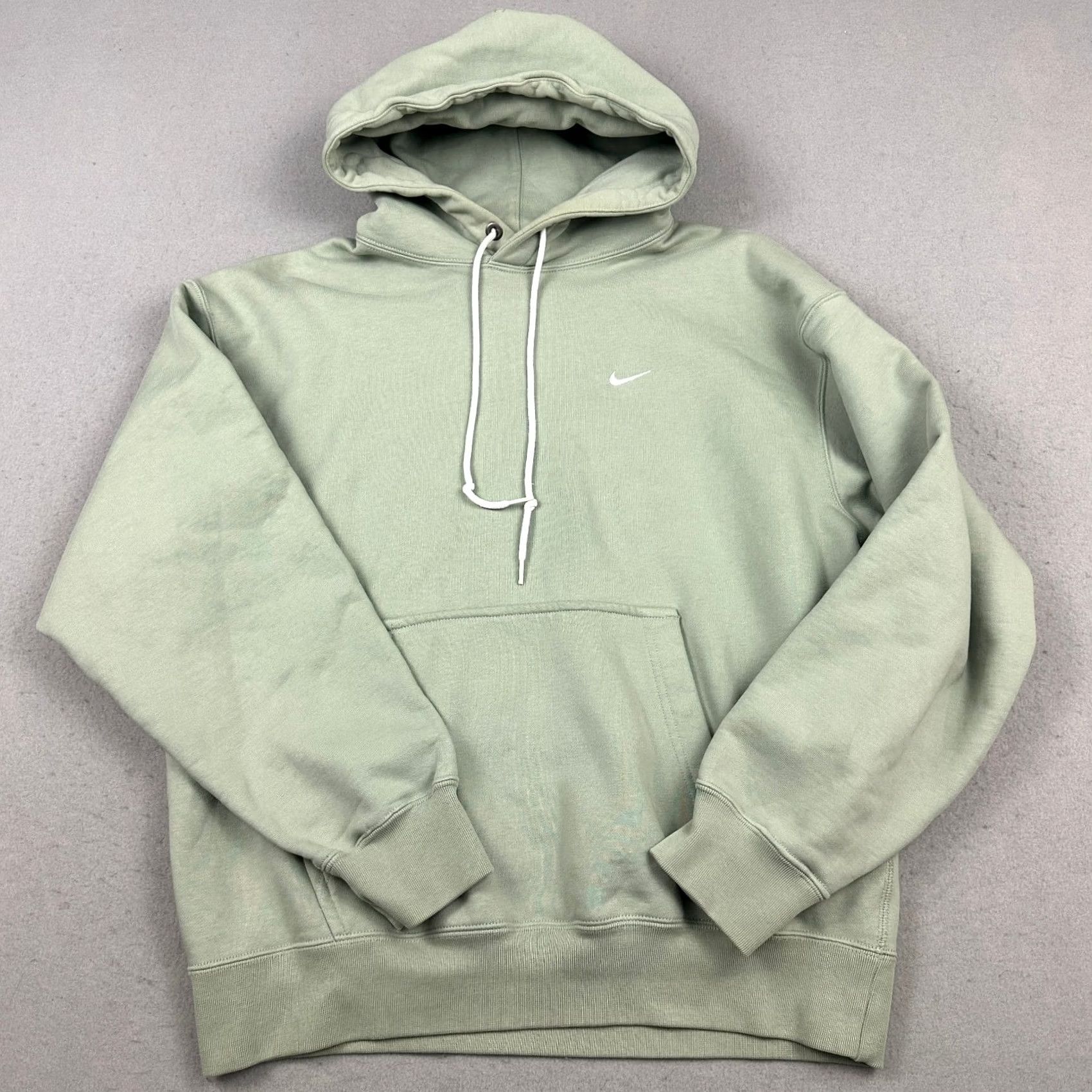 Nike Nike Hoodie Mens Medium Green Heavyweight Pullover Sweatshirt Hoodie Pockets Logo Swoosh Sports Sweatshirt Size US M / EU 48-50 / 2 - 2 Thumbnail