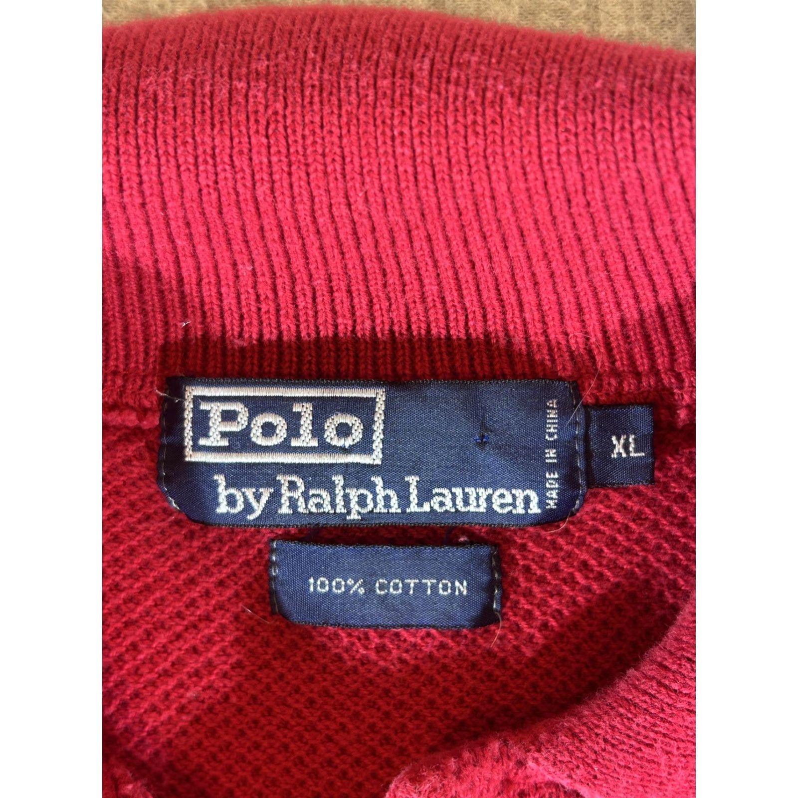 Polo Ralph Lauren Polo Ralph Lauren Sweater Mens XL Red Knit Collared Pullover Cotton Preppy Size US XL / EU 56 / 4 - 7 Thumbnail