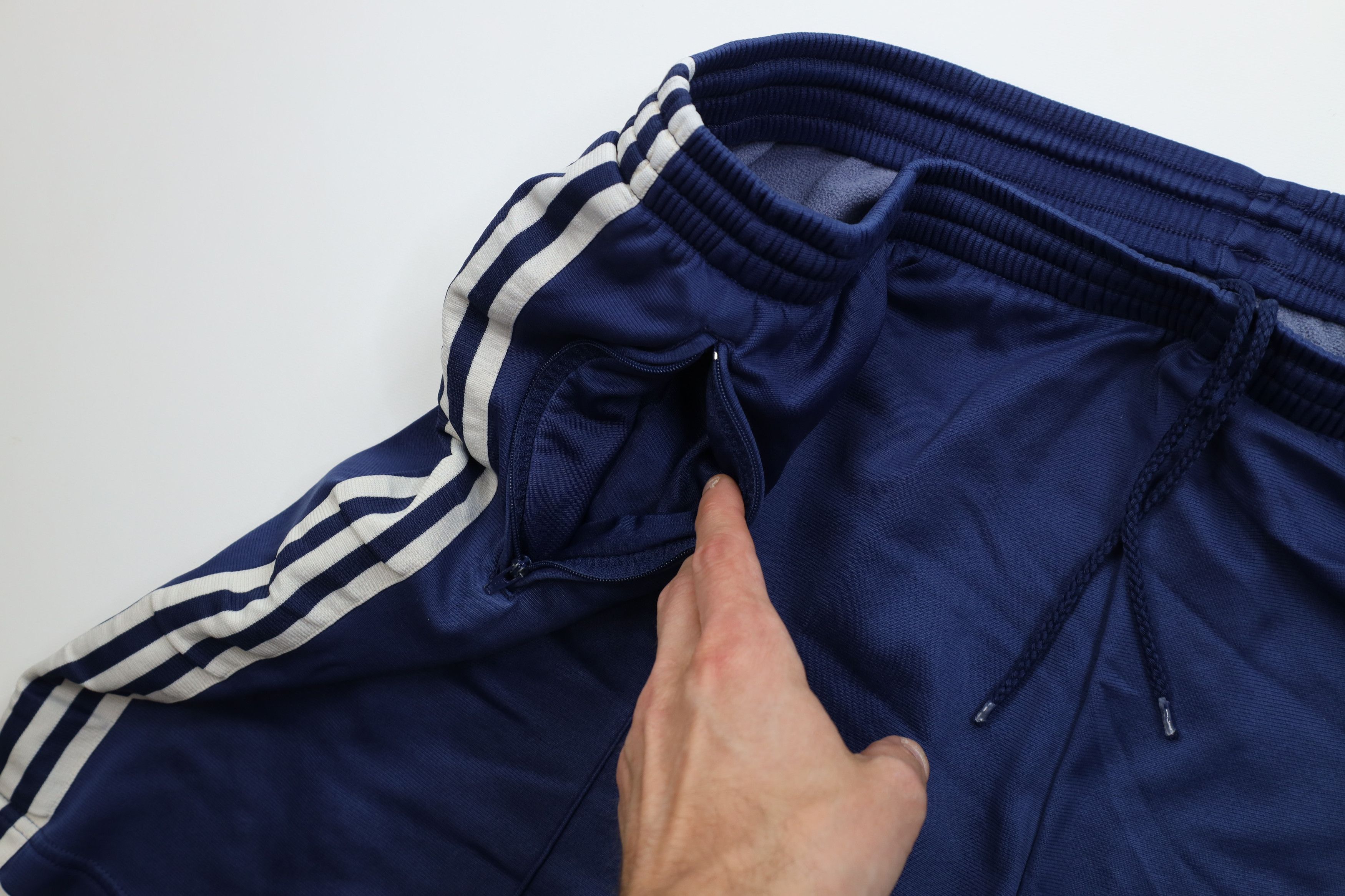 Adidas Vintage Adidas Trefoil Logo Striped Above Knee Shorts Blue Size US 36 / EU 52 - 7 Thumbnail