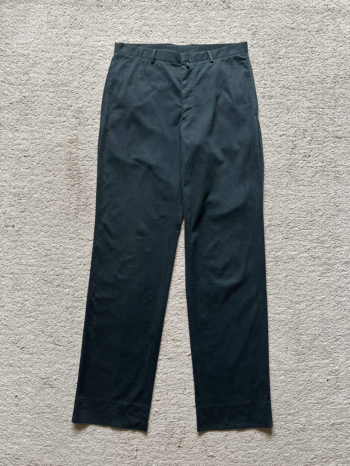 image of 2000S Jil Sander Straight Leg Pant in Faded Slate Black, Men's (Size 30)