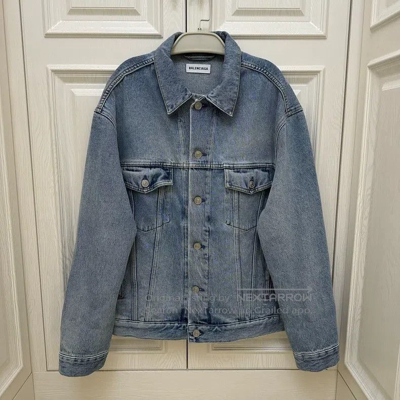 Balenciaga Balenciaga Crystal Denim Jacket Size XXS / US 00 / IT 34 - 1 Thumbnail