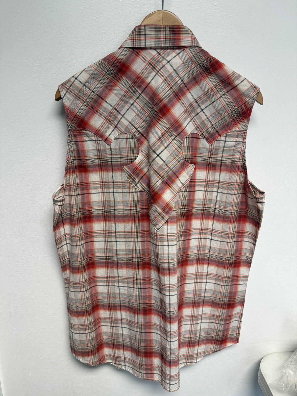 Chrome Hearts Chrome Hearts Leather Patch Sleeveless Flannel Shirt Size US L / EU 52-54 / 3 - 8 Thumbnail