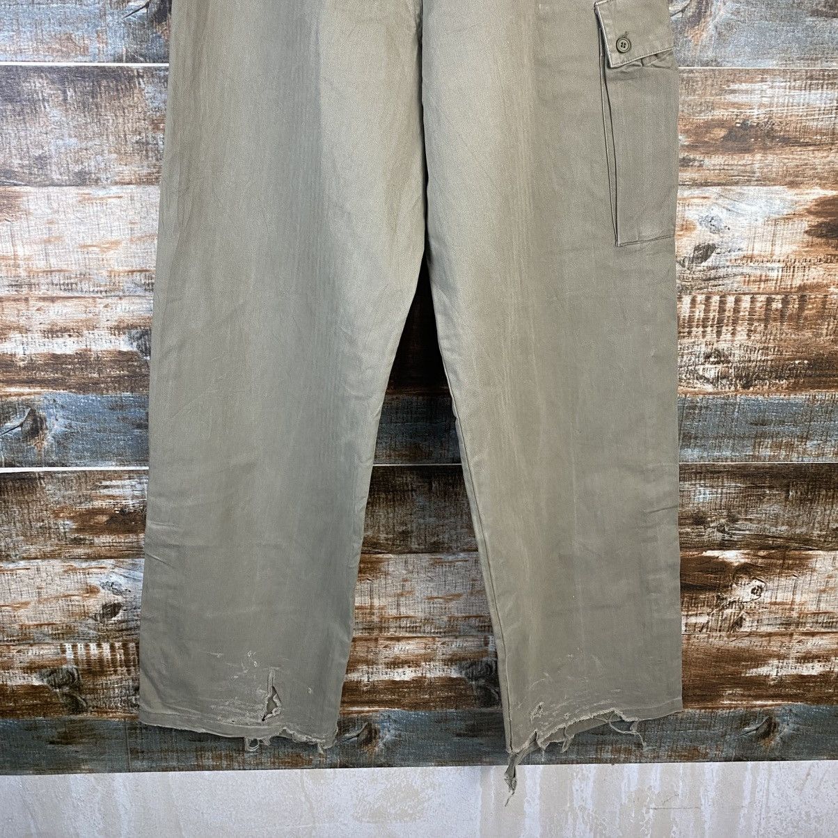 Japanese Brand DL Yokohama Staff Green Cargo Pants #C893 Size US 30 / EU 46 - 11 Thumbnail