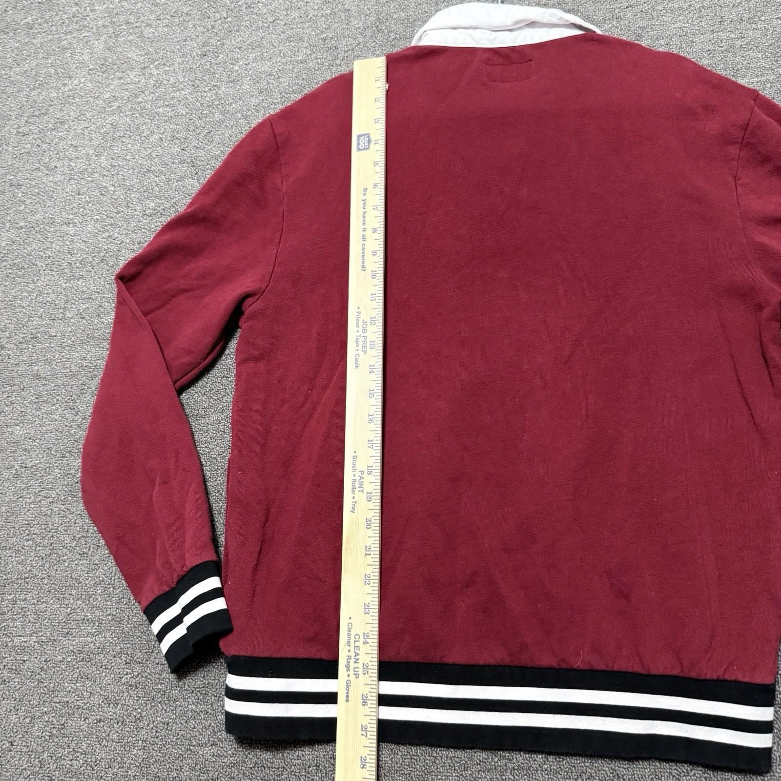 True Religion True Religion Mens M MaroonLong Sleeve Y2K Rugby Polo Size US M / EU 48-50 / 2 - 7 Thumbnail