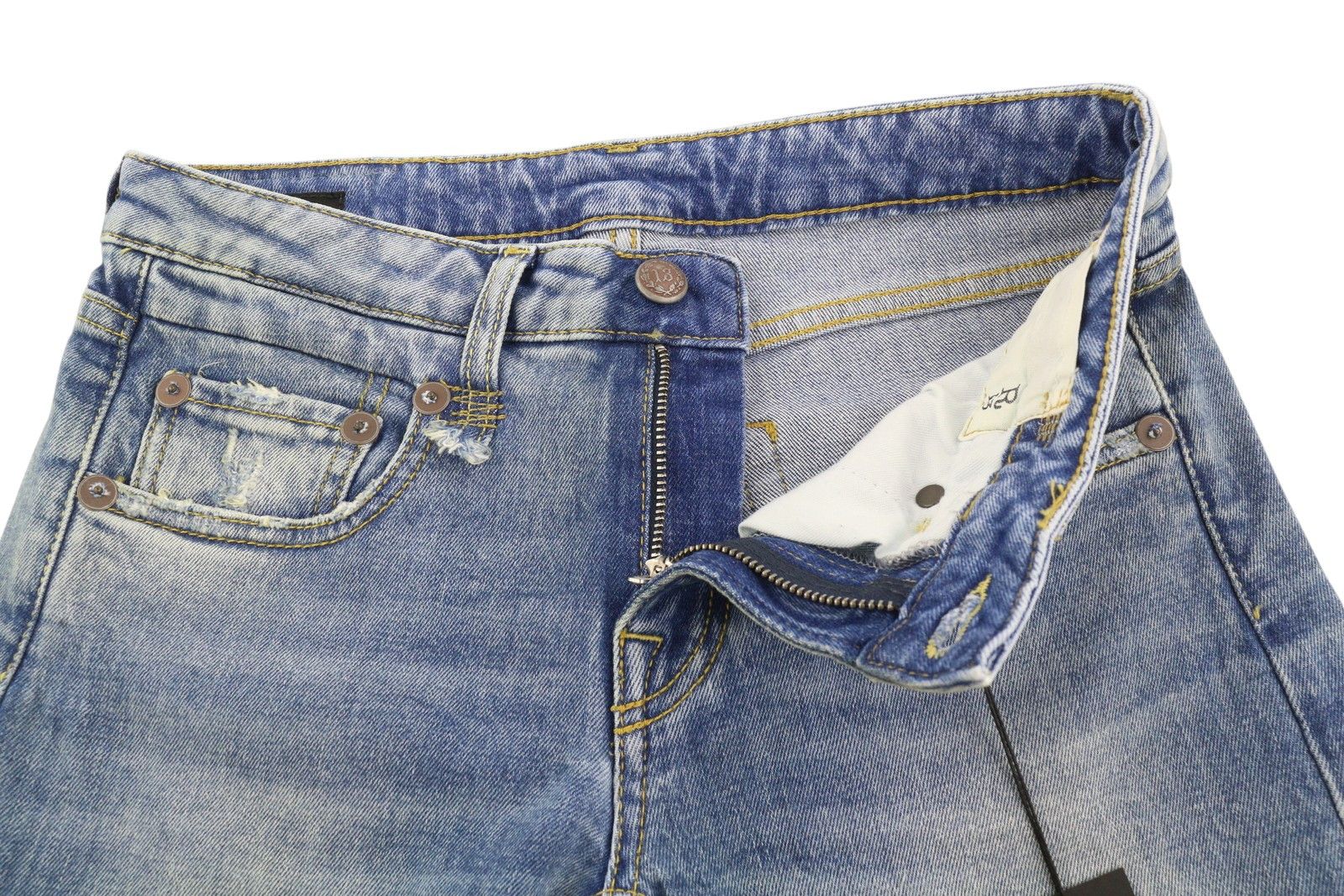 R13 BOY STRAIGHT 25 Jasper Stretch Ankle Length Distress 84433 Size 25" / US 0 / IT 36 - 5 Thumbnail
