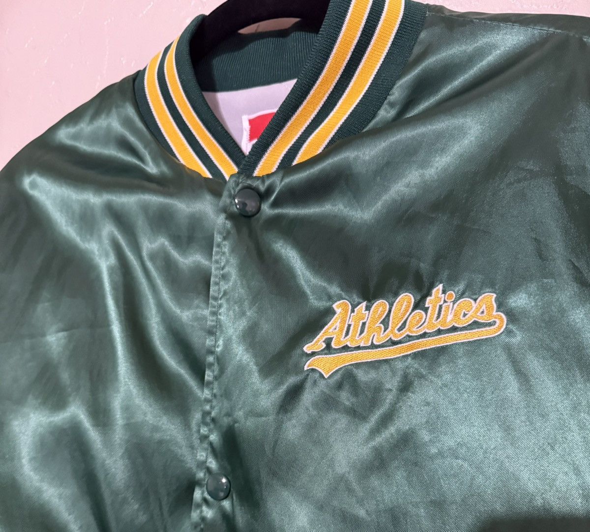 Swingster Oakland Athletics/ Oakland A's Jacket Satin Bomber Size US M / EU 48-50 / 2 - 2 Thumbnail