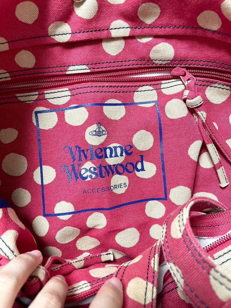 Vivienne Westwood Vivienne Westwood size os Pink canvas polka dot large capac Size ONE SIZE - 9 Thumbnail