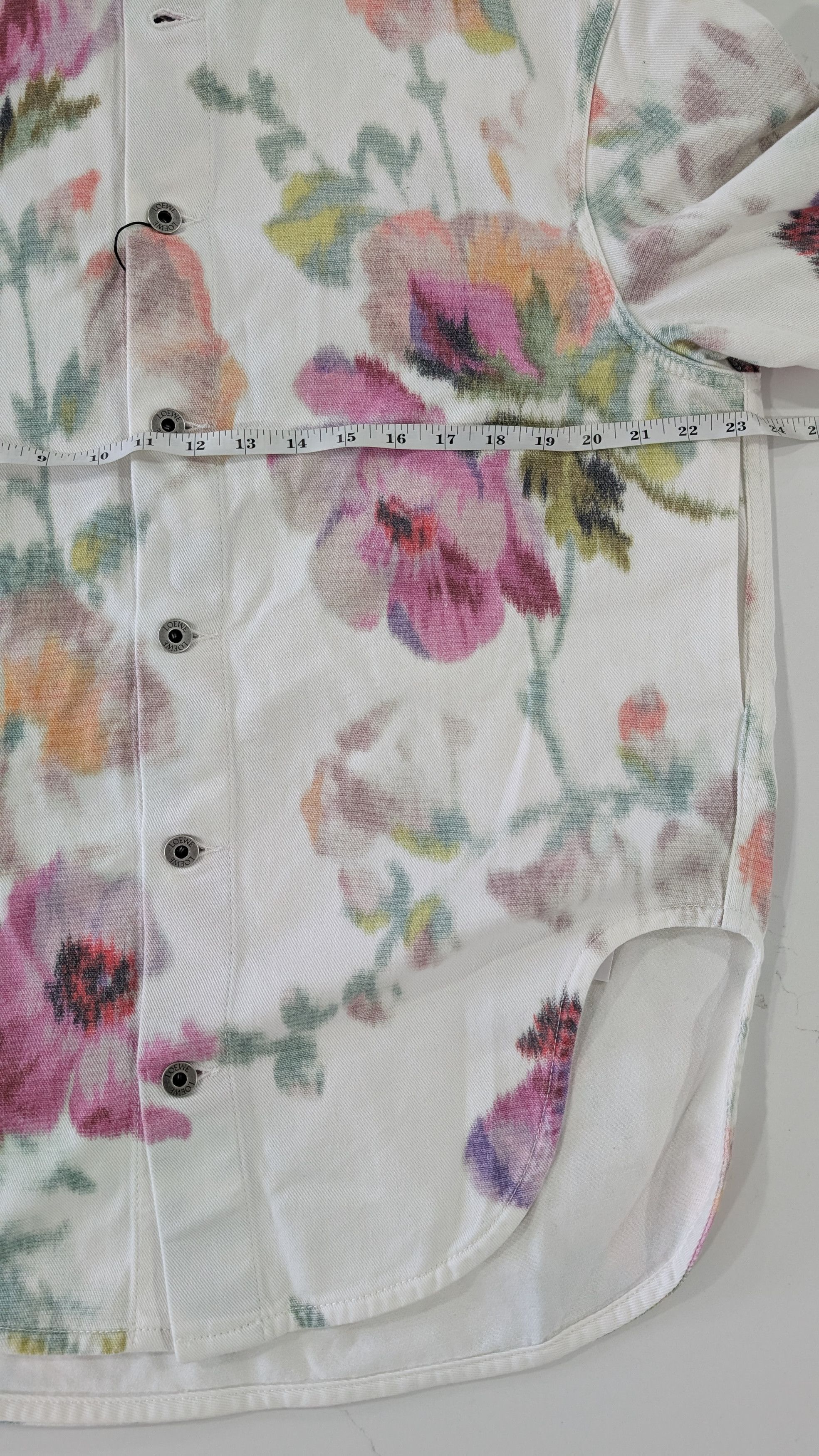Loewe Loewe Floral Denim Overshirt Jacket White Multicolor IT 38 L Size L / US 10 / IT 46 - 11 Thumbnail