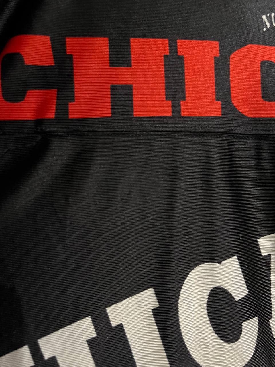 Nutmeg RARE! 90’S NBA CHICAGO BULLS OVER PRINT BASKETBALL JERSEY L Size US L / EU 52-54 / 3 - 18 Thumbnail