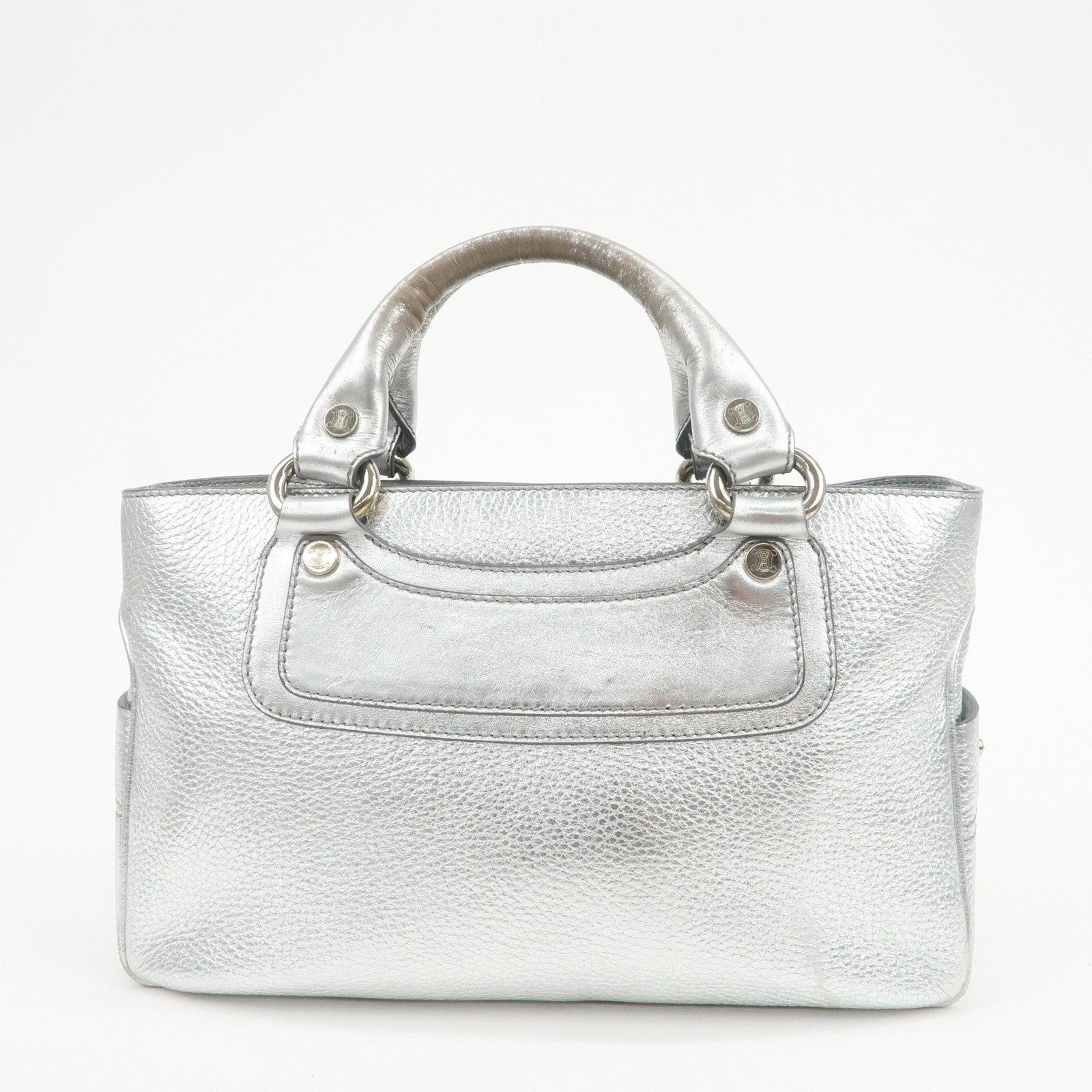 Celine Celine Boogie Leather Tote Silver Size ONE SIZE - 2 Thumbnail