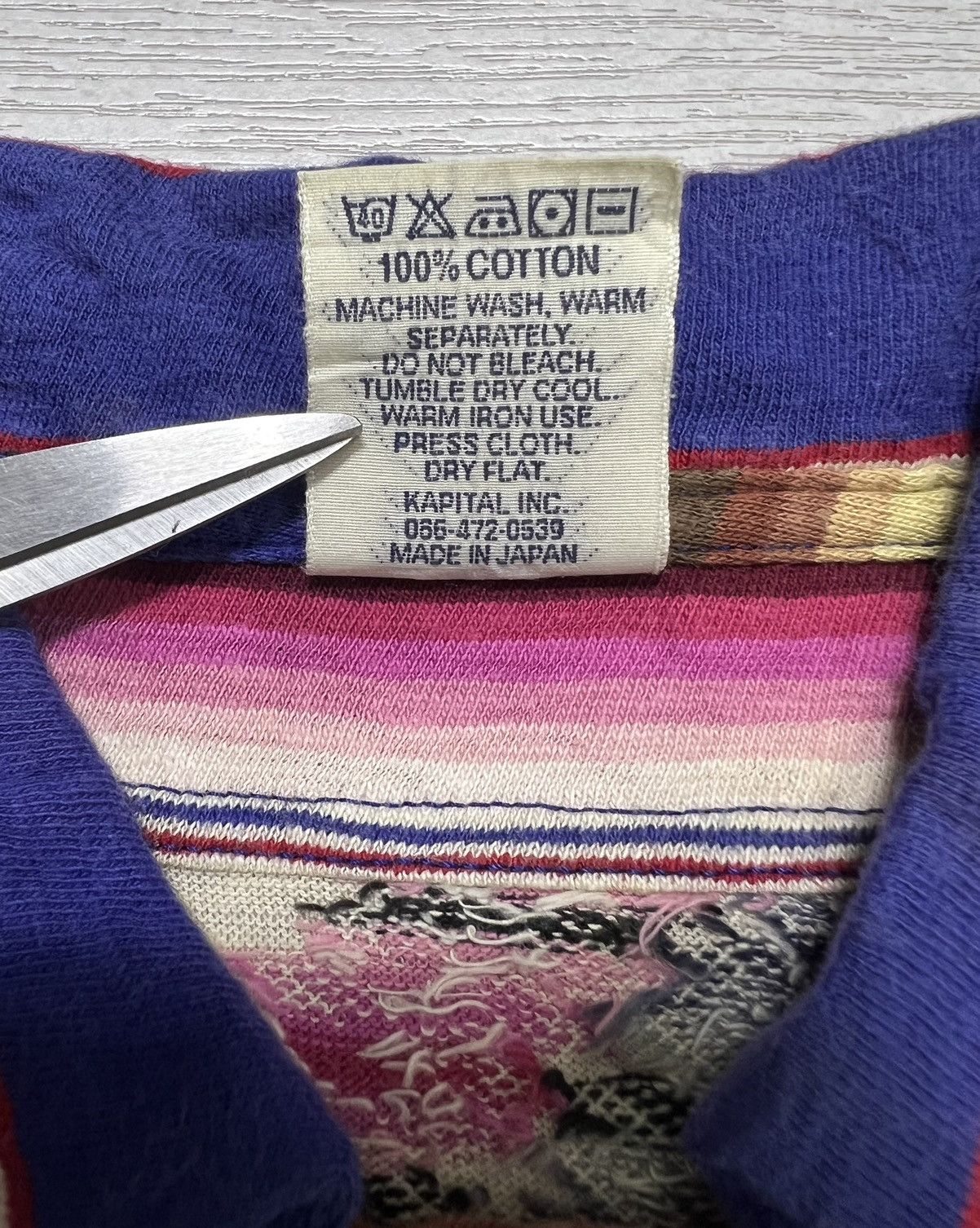 Kapital Kapital - Striped Aztec Polo Shirt Size US L / EU 52-54 / 3 - 14 Thumbnail
