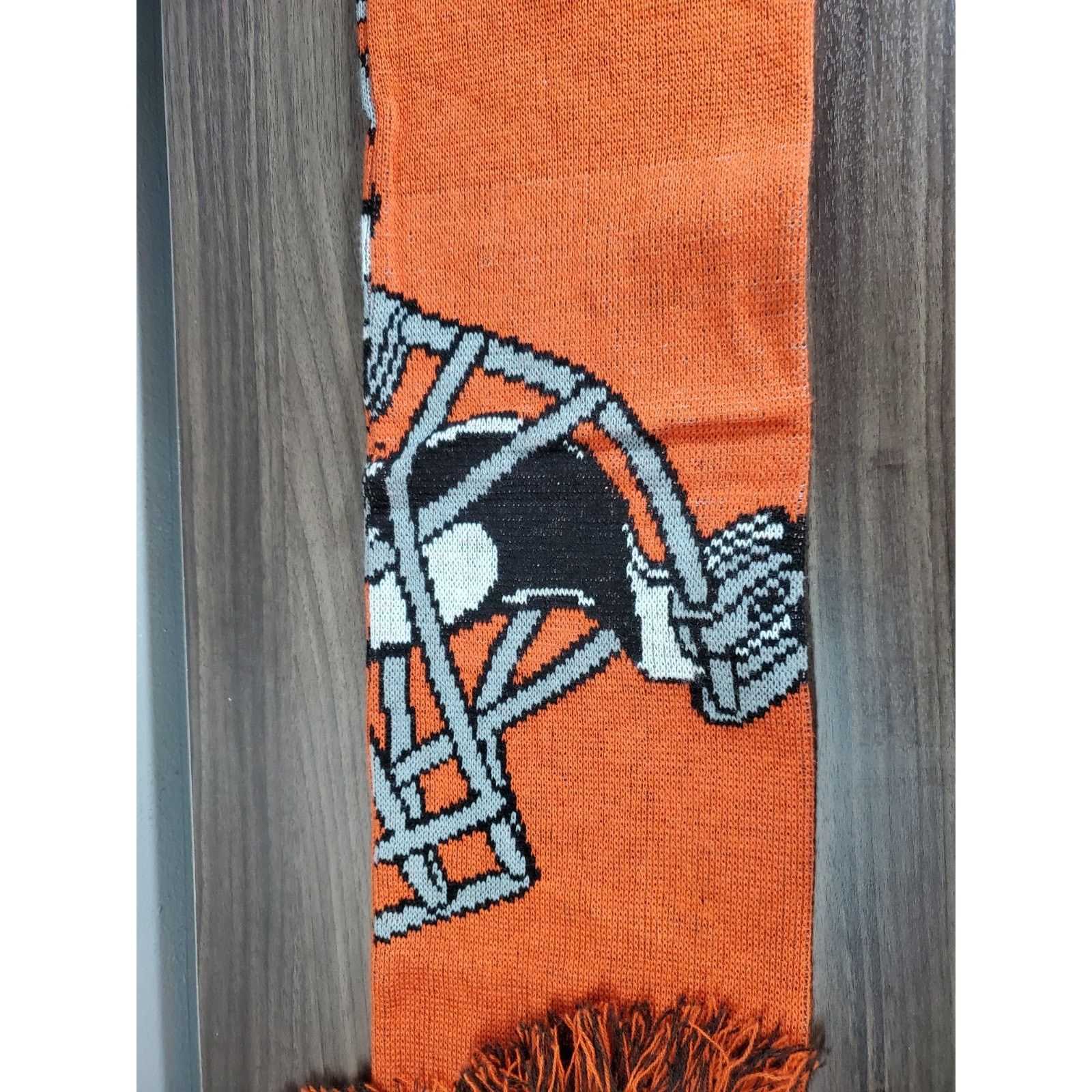 NFL Cleveland Browns Knit Long Scarf NFL Football Orange Brown Size ONE SIZE - 6 Thumbnail